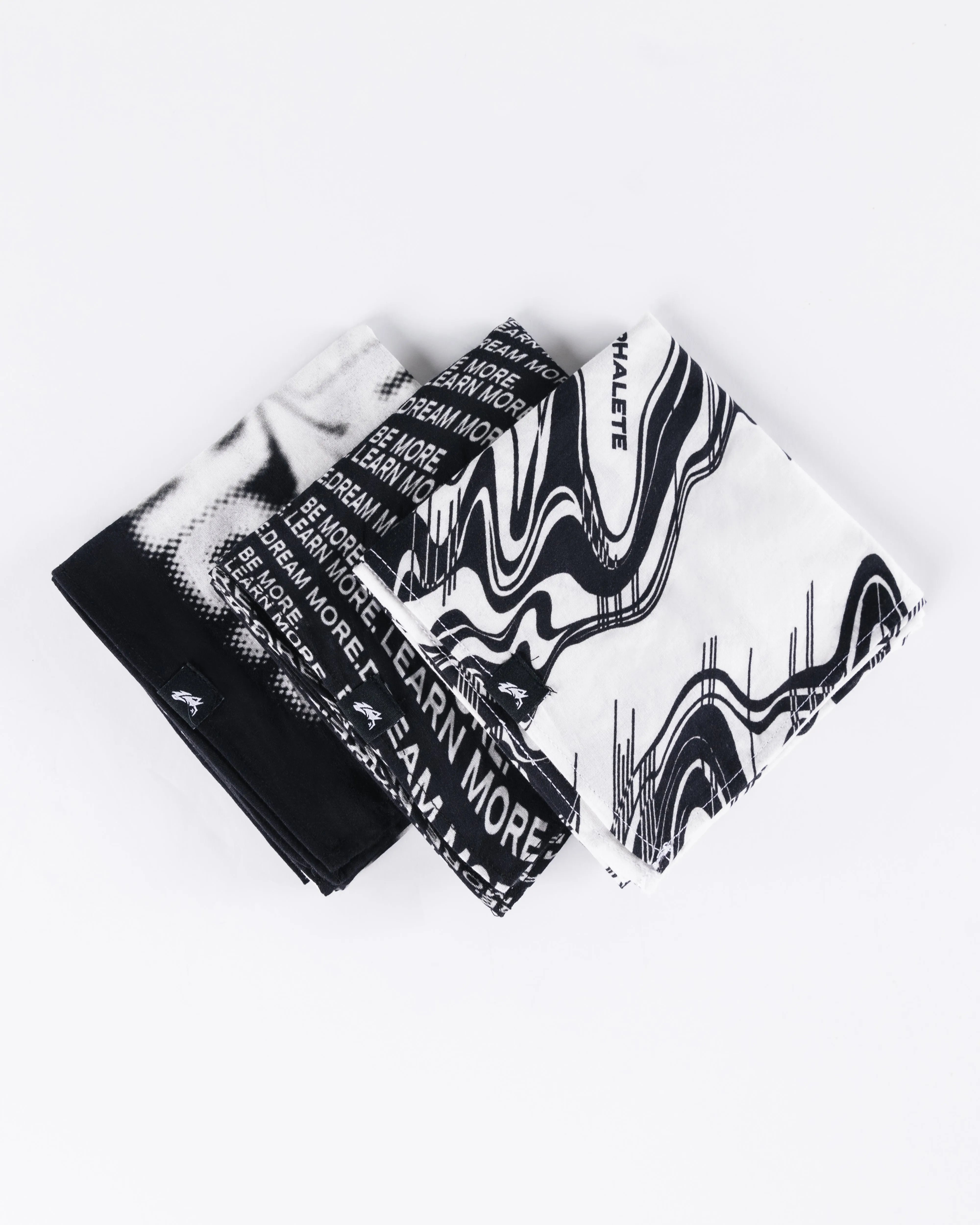 3-Pack Black Bandanas