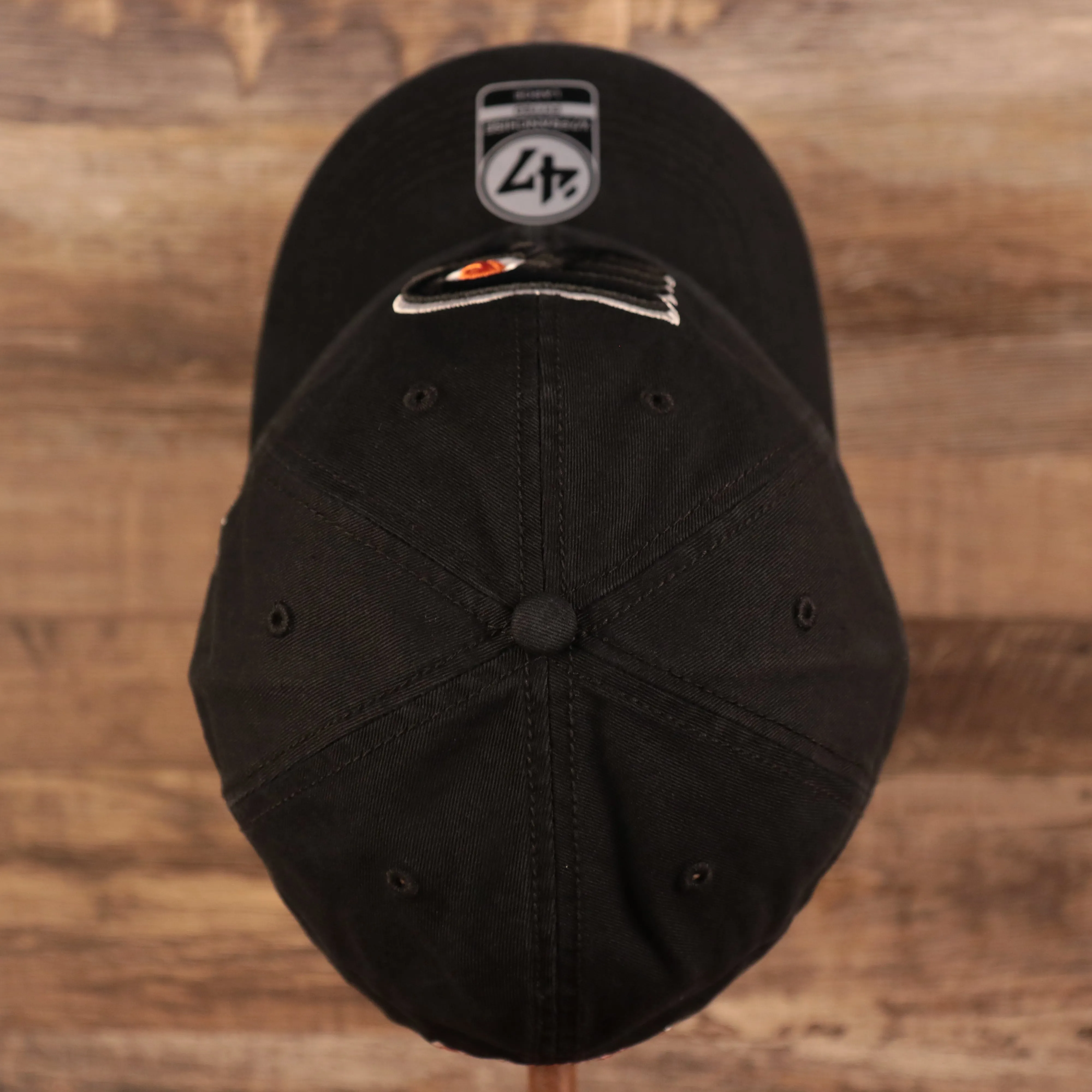 47 BRAND | PHILADELPHIA FLYERS | FLYERS LOGO FRONT | PHILADELPHIA FLYERS LETTERING BACK | FRANCHISE | FITTED HAT | BLACK |