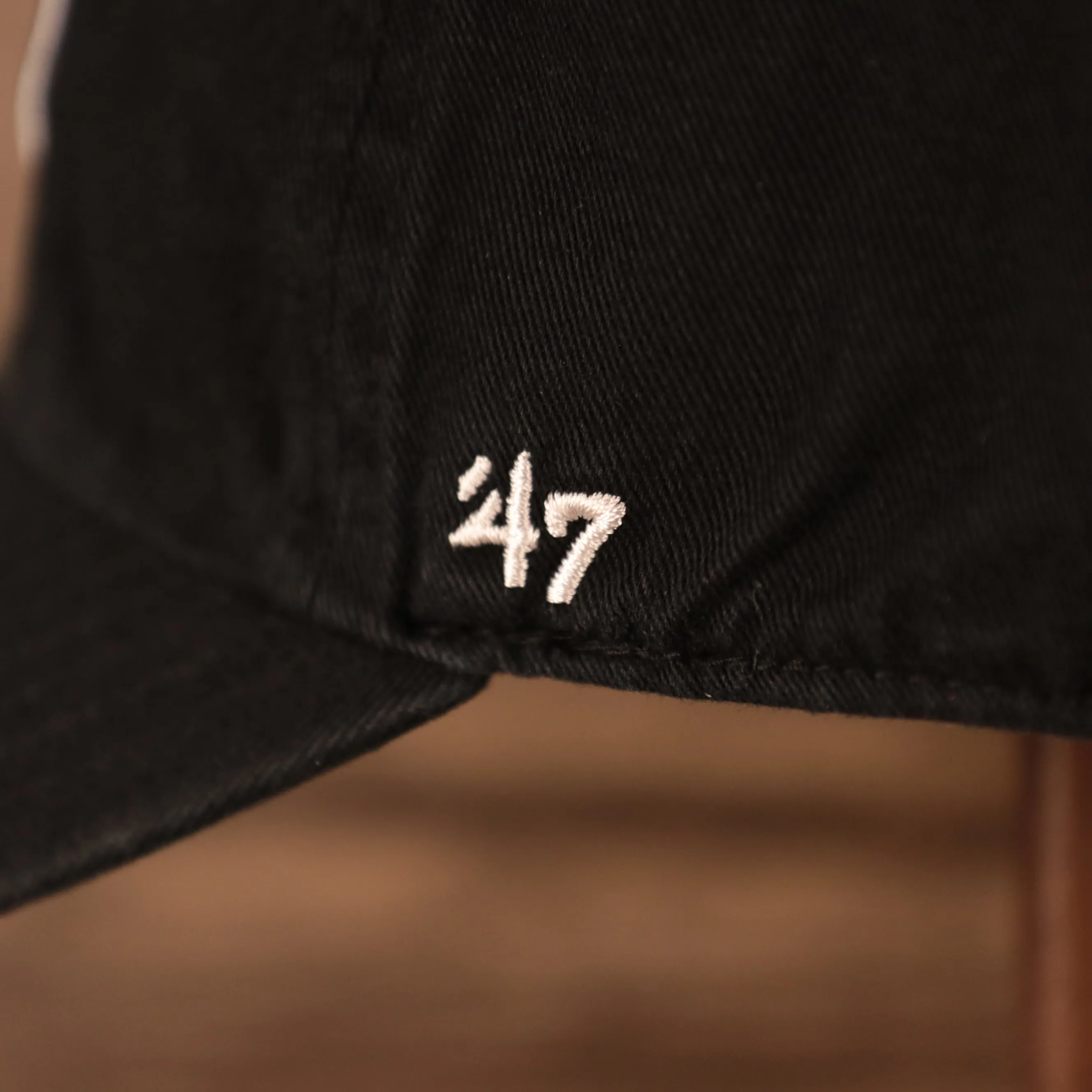 47 BRAND | PITTSBURGH STEELERS | STEELERS LOGO FRONT ADJUSTABLE | COTTON | DAD HAT | BLACK | OSFM