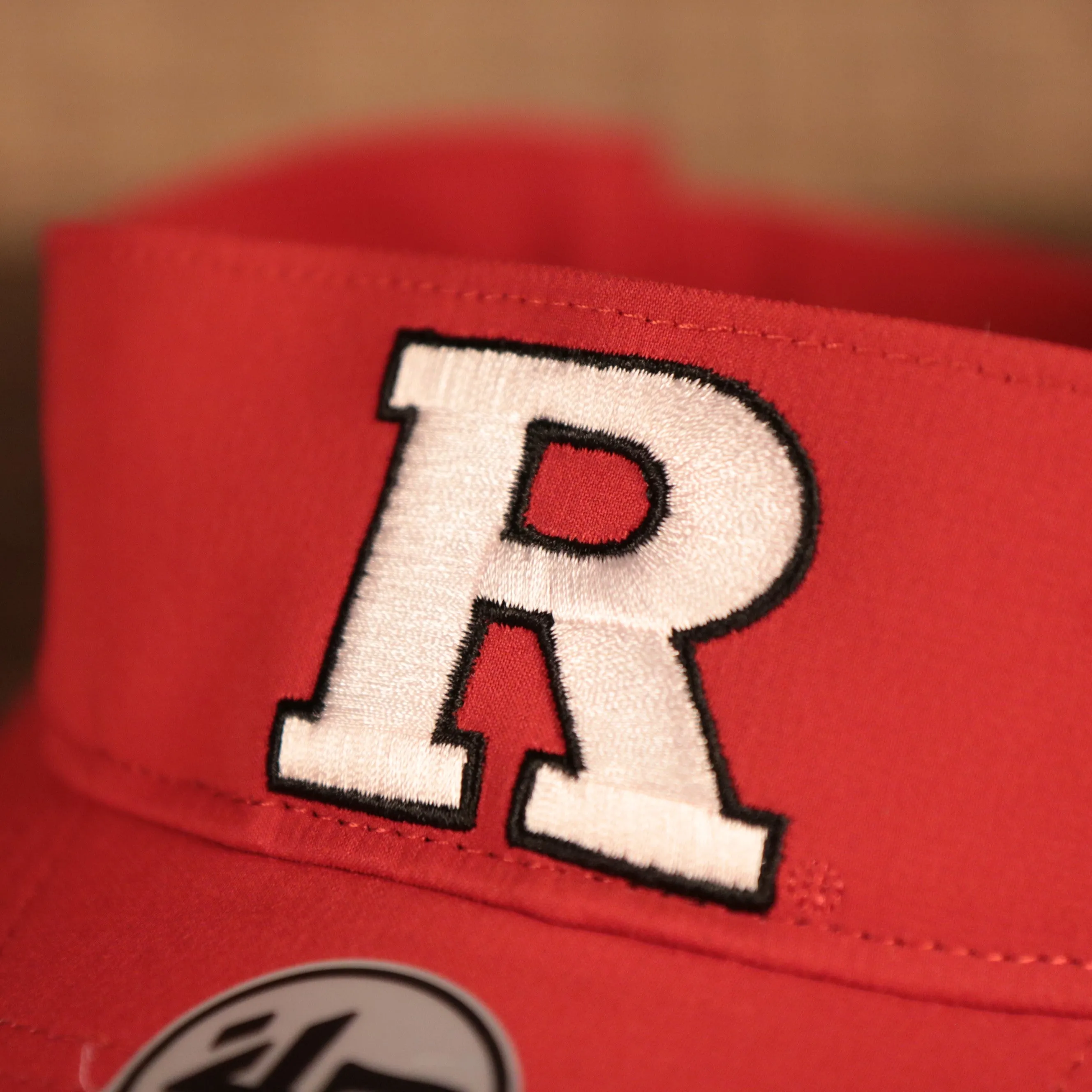 47 BRAND | RUTGERS SCARLET KNIGHTS | ELLIOT | BLACK UNDERBRIM | VELCRO STRAP |  VISOR | RED | OSFM