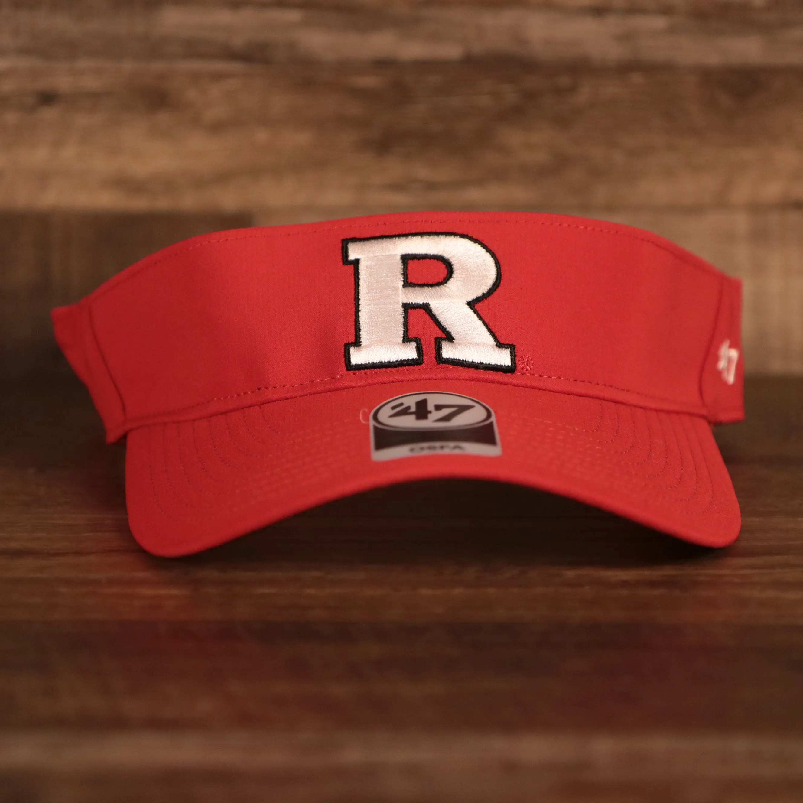 47 BRAND | RUTGERS SCARLET KNIGHTS | ELLIOT | BLACK UNDERBRIM | VELCRO STRAP |  VISOR | RED | OSFM