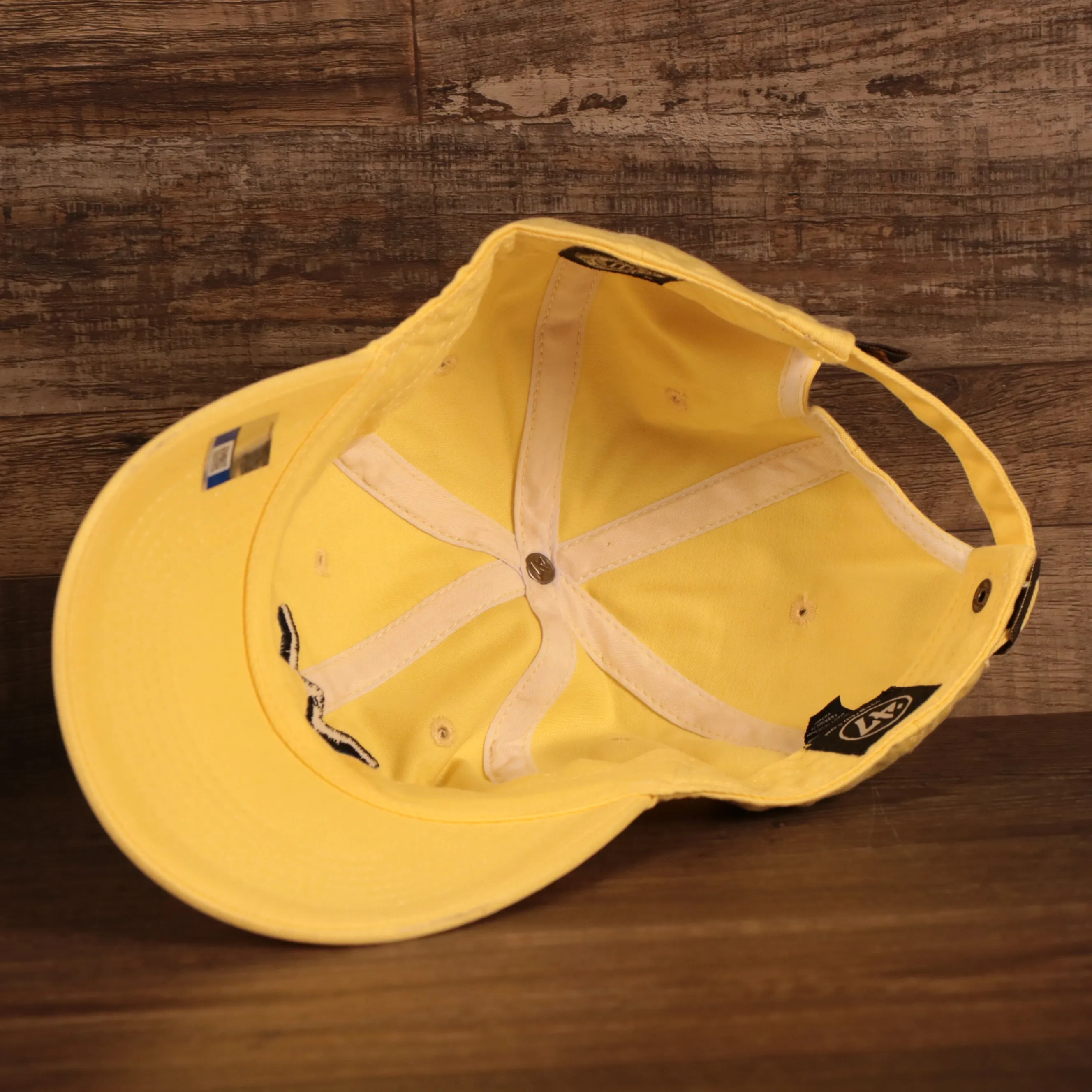 47 Brand Dad Hat West Virginia Mountaineers Clean Up 47 Strap Back Adjustable Women Maize Yellow