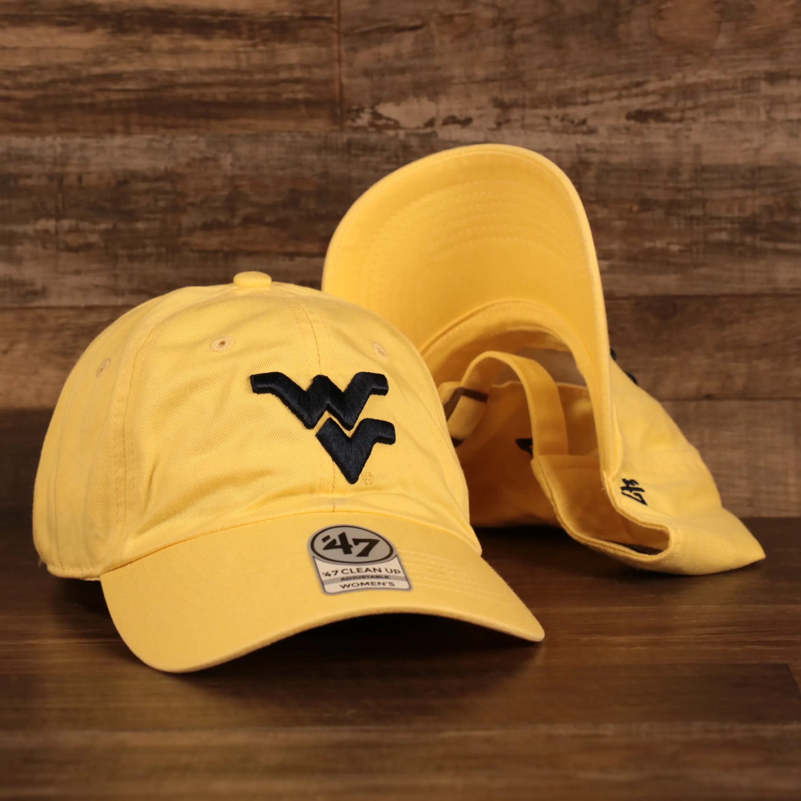 47 Brand Dad Hat West Virginia Mountaineers Clean Up 47 Strap Back Adjustable Women Maize Yellow