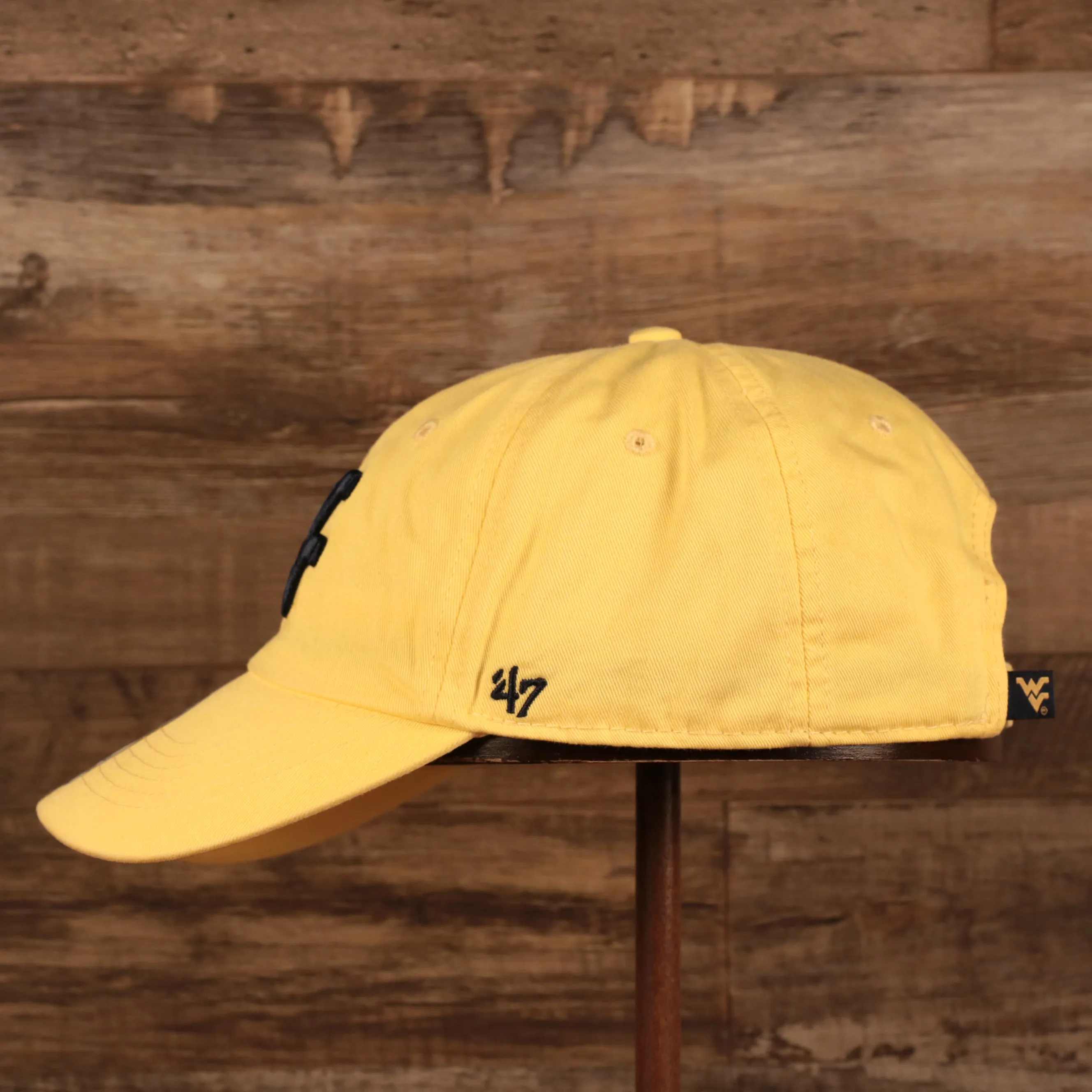 47 Brand Dad Hat West Virginia Mountaineers Clean Up 47 Strap Back Adjustable Women Maize Yellow