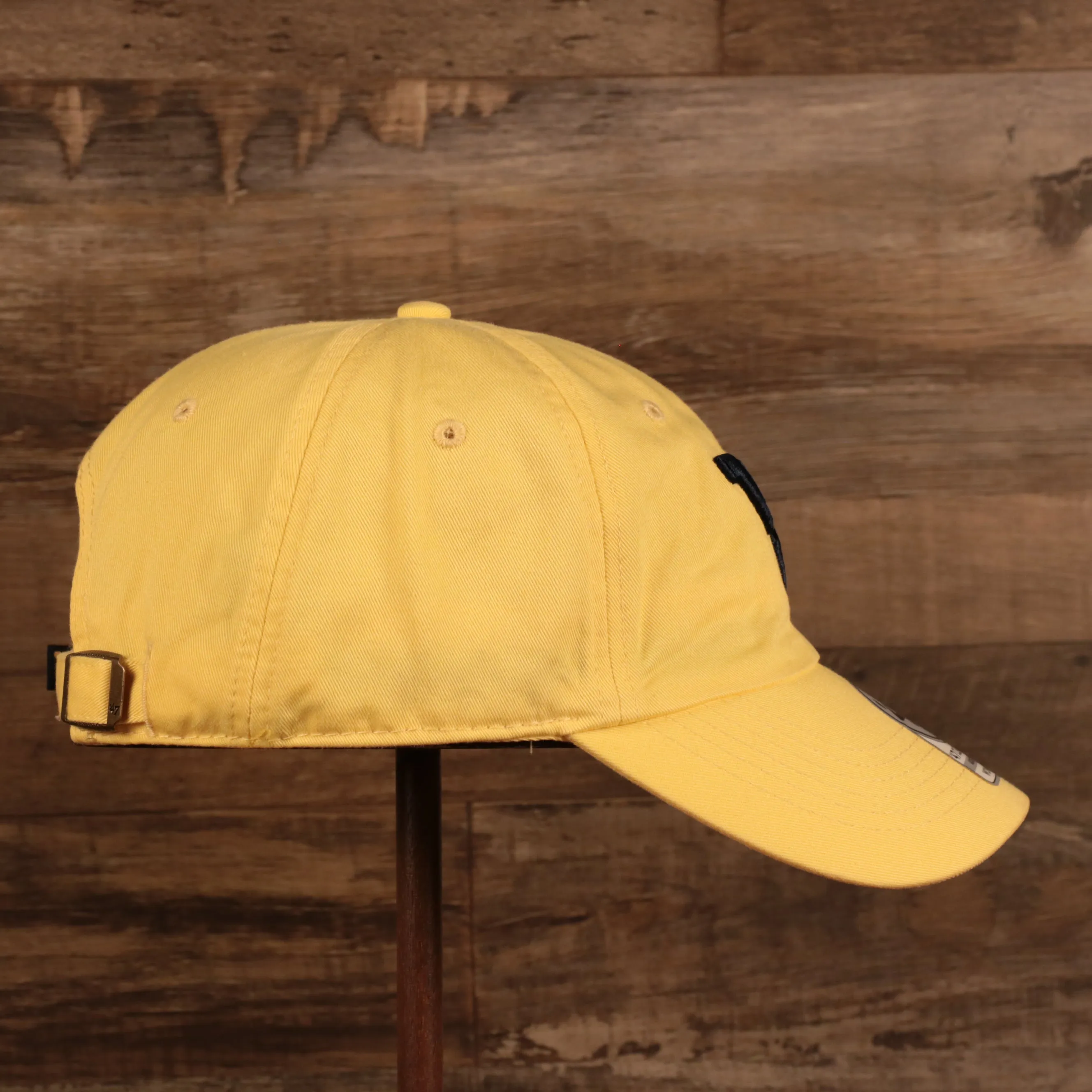 47 Brand Dad Hat West Virginia Mountaineers Clean Up 47 Strap Back Adjustable Women Maize Yellow