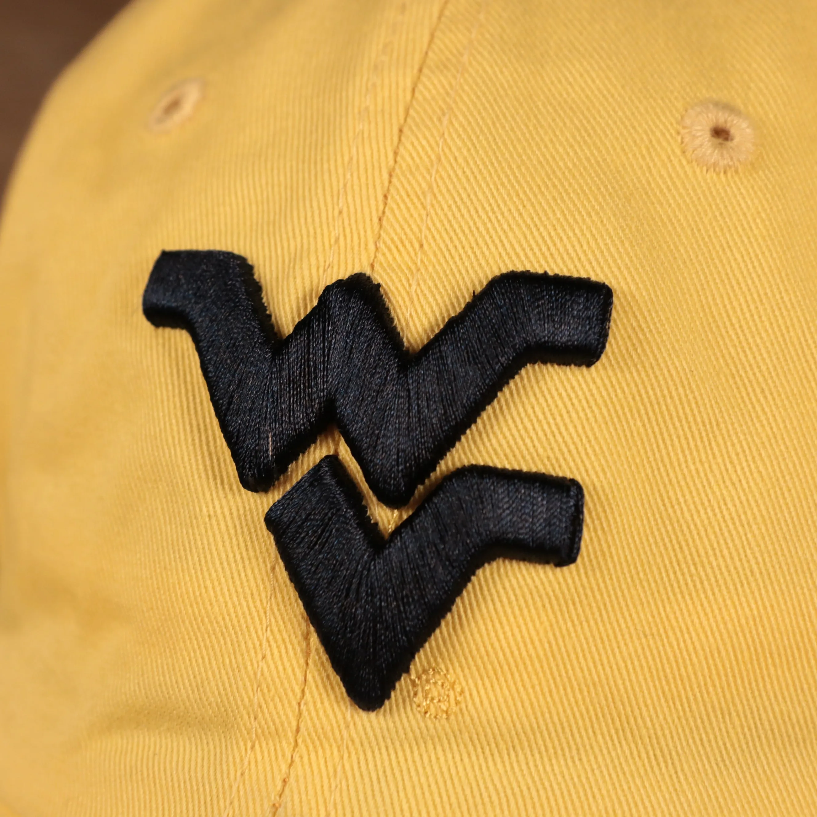 47 Brand Dad Hat West Virginia Mountaineers Clean Up 47 Strap Back Adjustable Women Maize Yellow