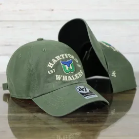 47 Brand Hartford Whalers Vintage Brockman Dad Hat Bottle Green OSFM - Buy Now