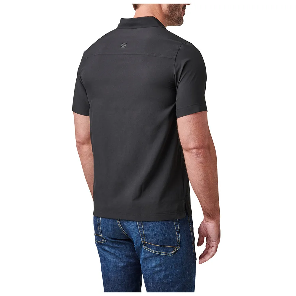 71220-019 Polo de Manga Corta Flex Negro Marca 5.11 Tactical