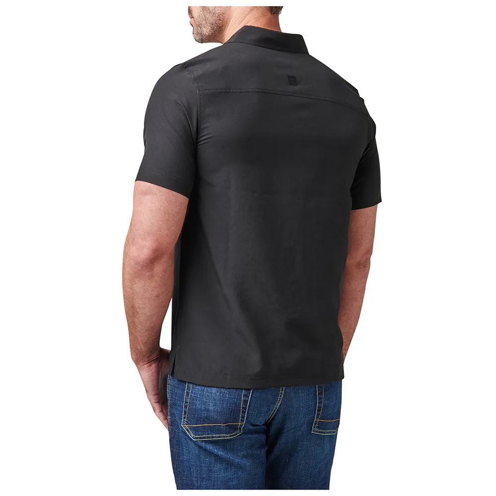 71220-019 Polo de Manga Corta Flex Negro Marca 5.11 Tactical