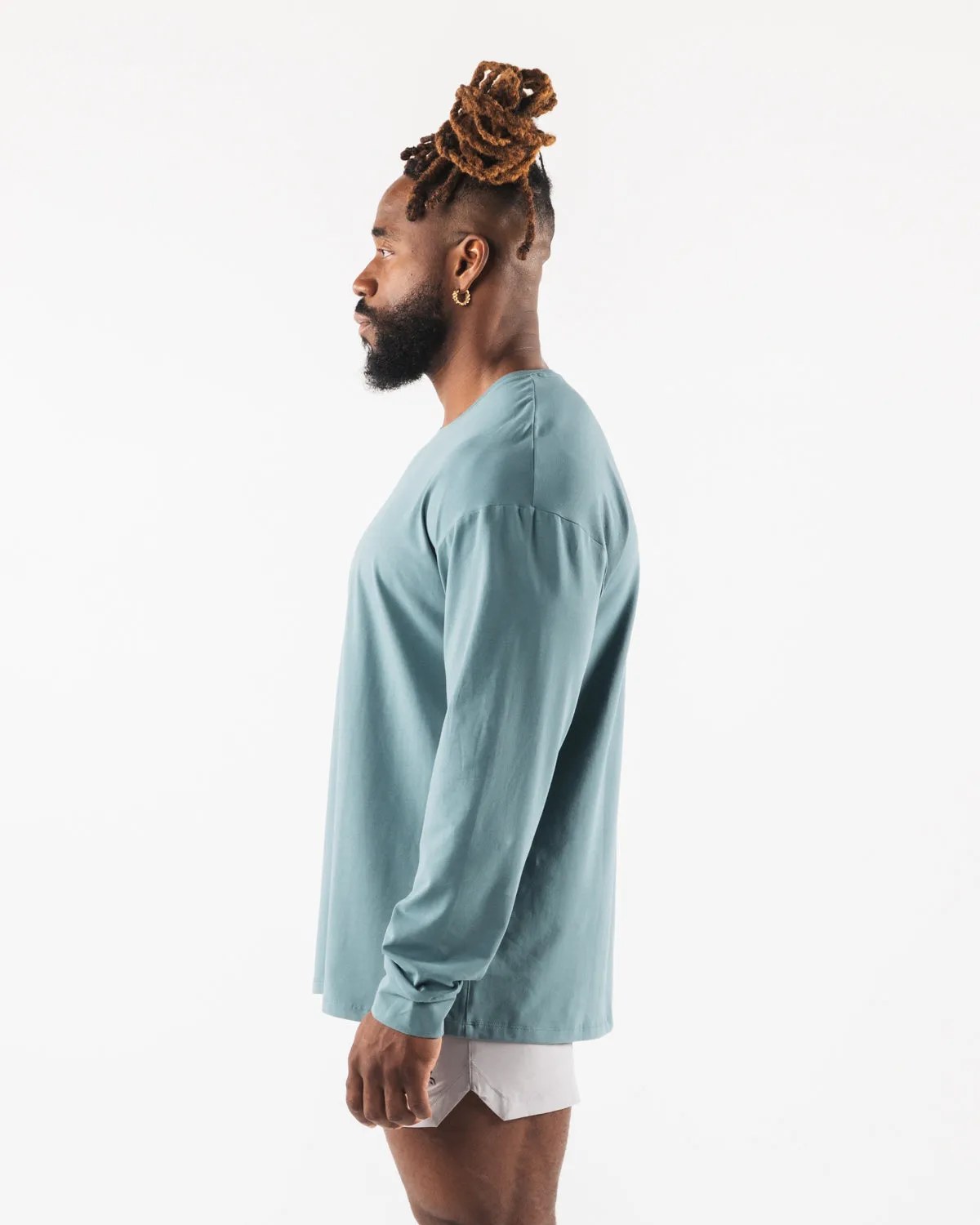 AA Paisley Print Long Sleeve T-Shirt - Turquoise