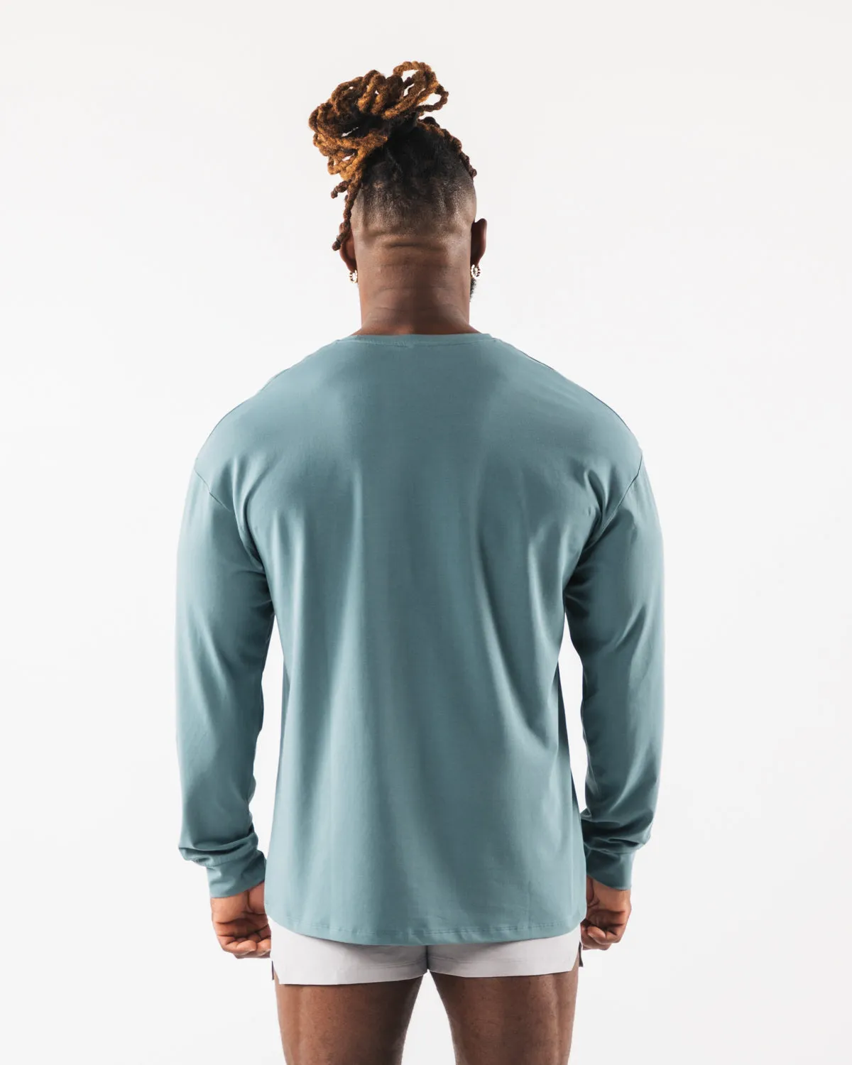 AA Paisley Print Long Sleeve T-Shirt - Turquoise