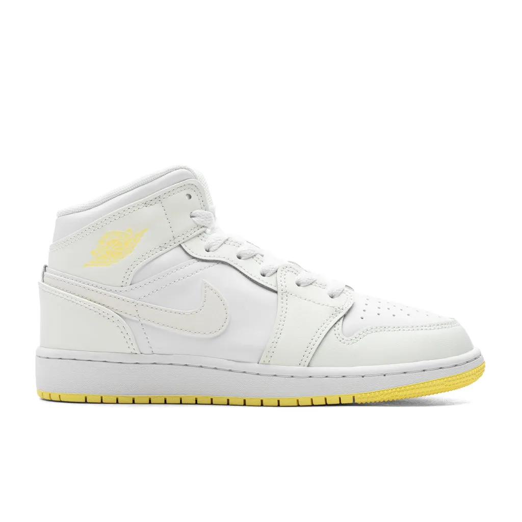 Air Jordan 1 Mid (GS) Sail Light Laser Orange White - Buy Online Now