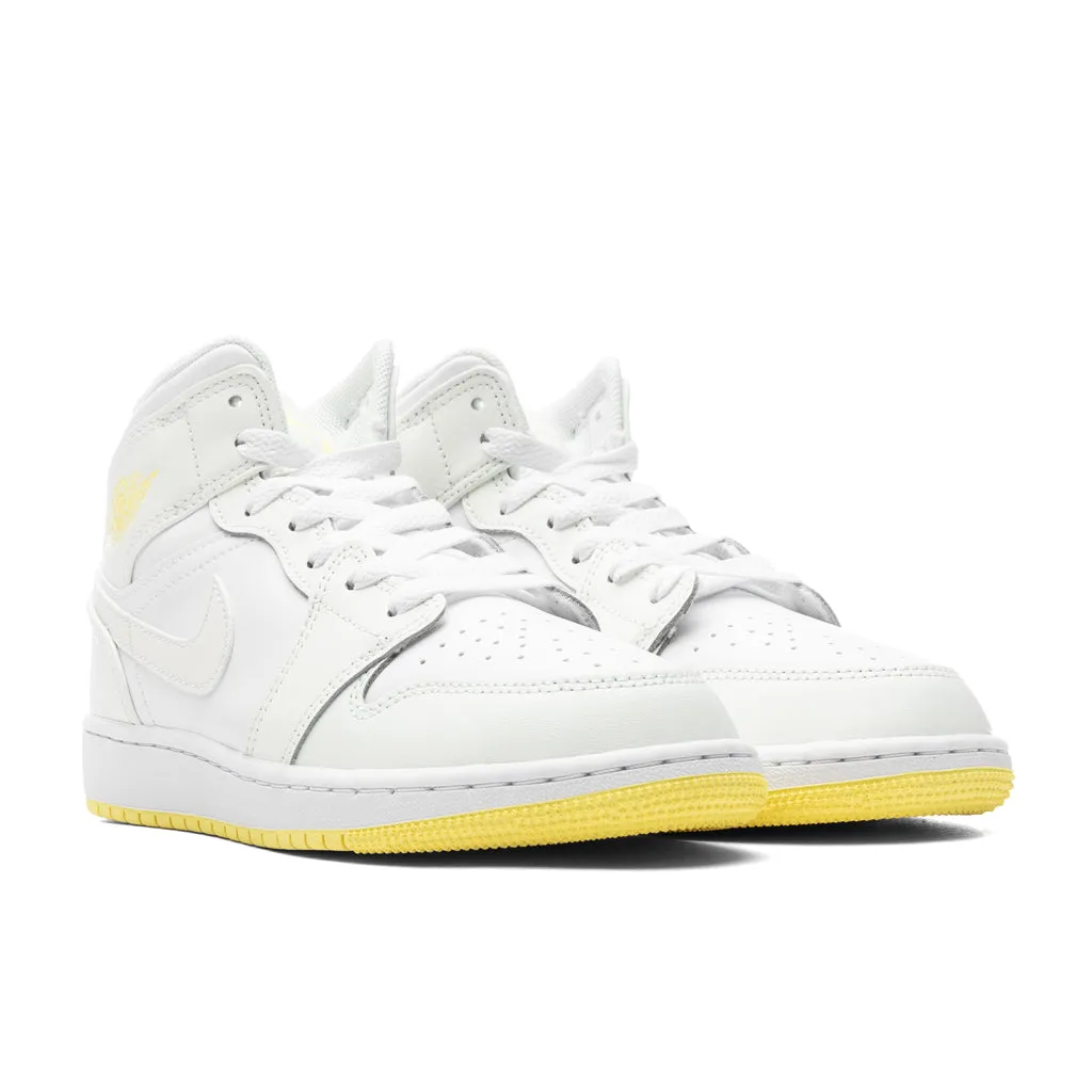 Air Jordan 1 Mid (GS) Sail Light Laser Orange White - Buy Online Now