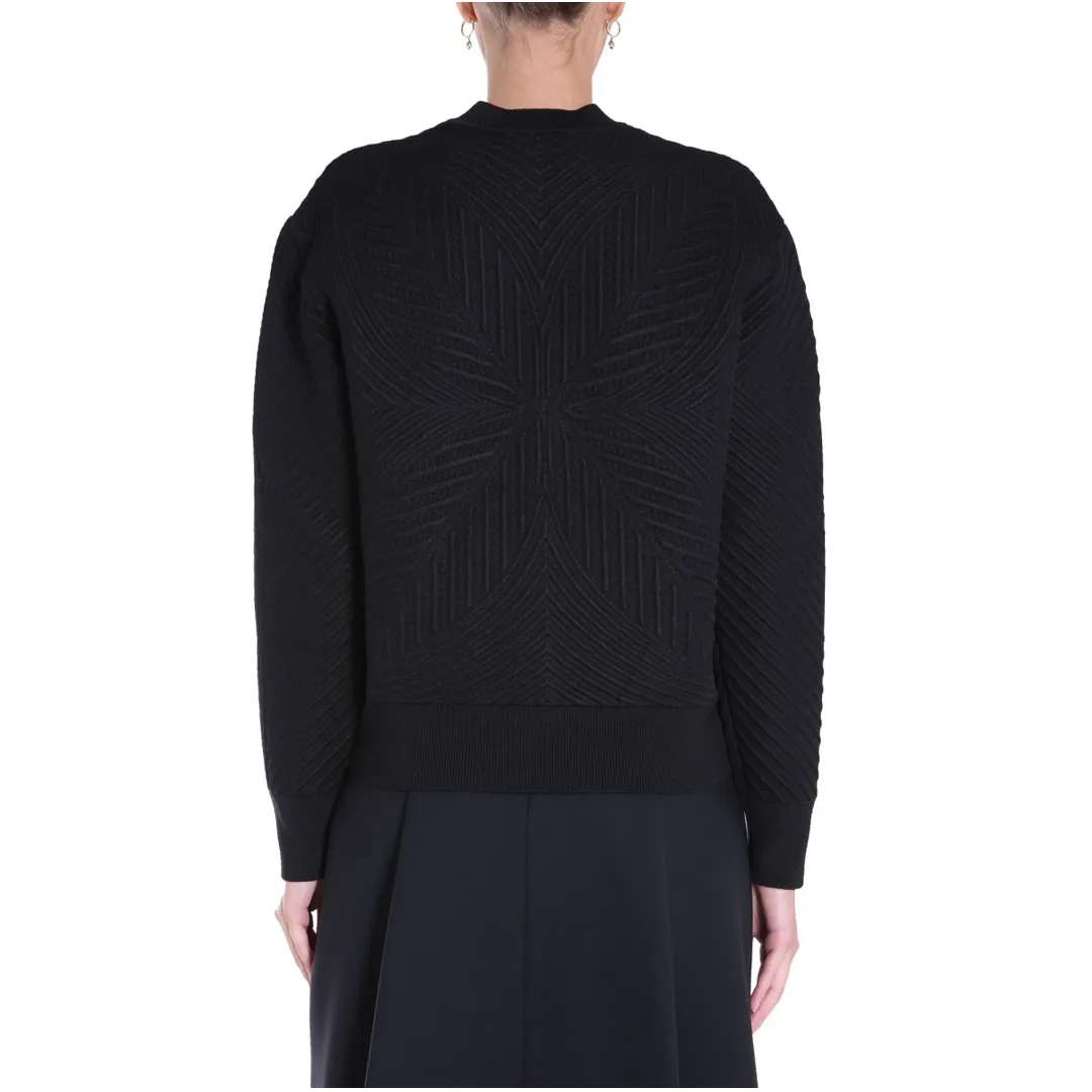 Alexander McQueen | Elegant Style V-Neck and Crew Neck Wool Long Sleeves