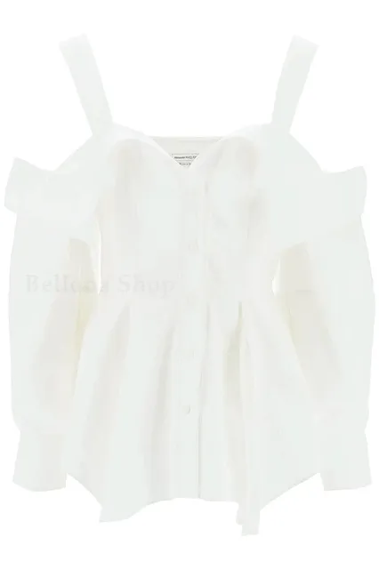 Alexander McQueen | Sleeveless Plain Cotton Party Style - Casual Fashion