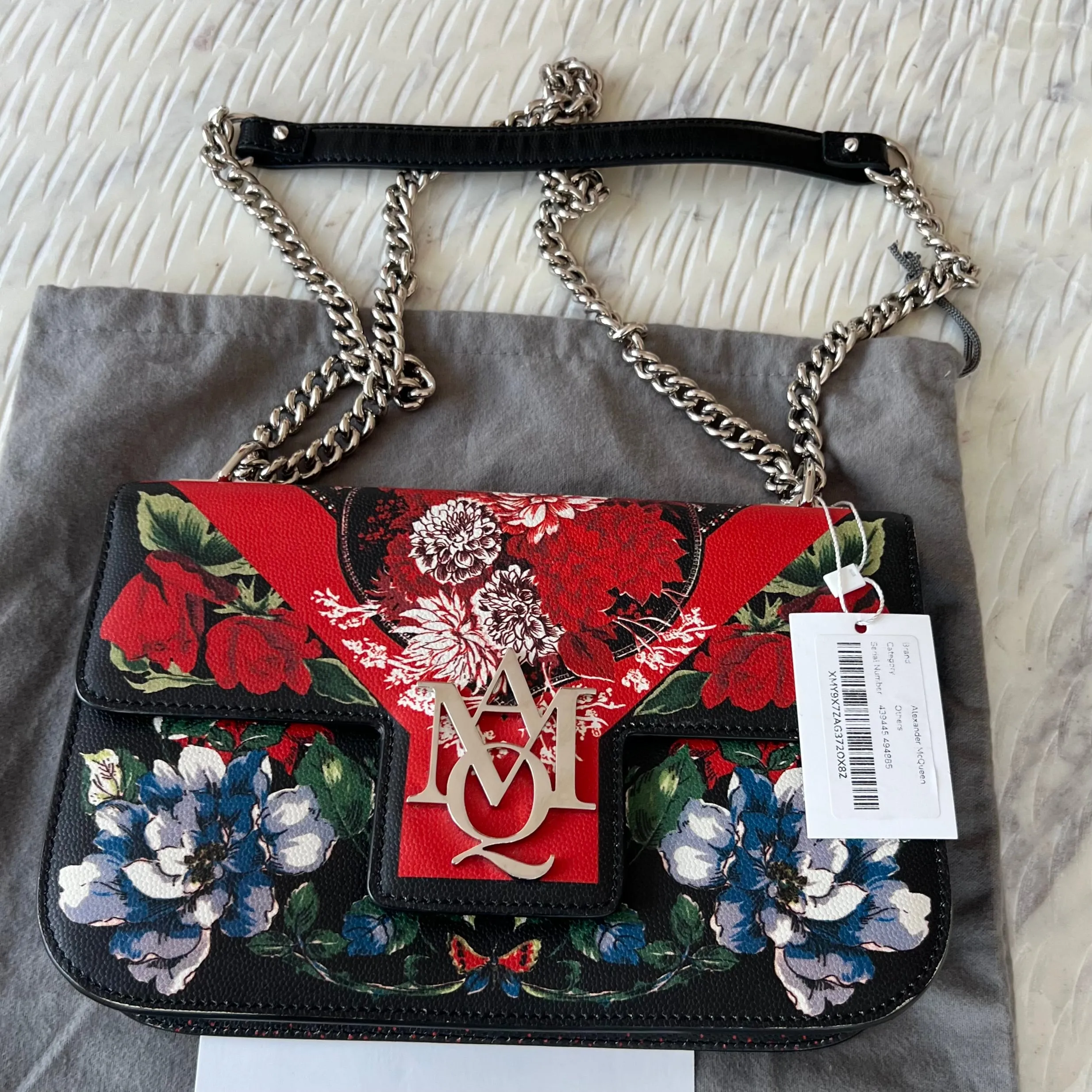 Alexander McQueen Floral Flap Bag - result: Floral Flap Bag by Alexander McQueen