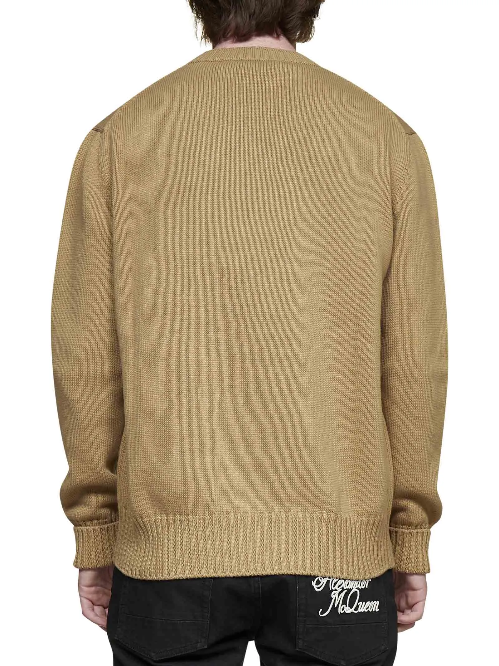 Alexander McQueen Graffiti Logo Intarsia Knit Jumper