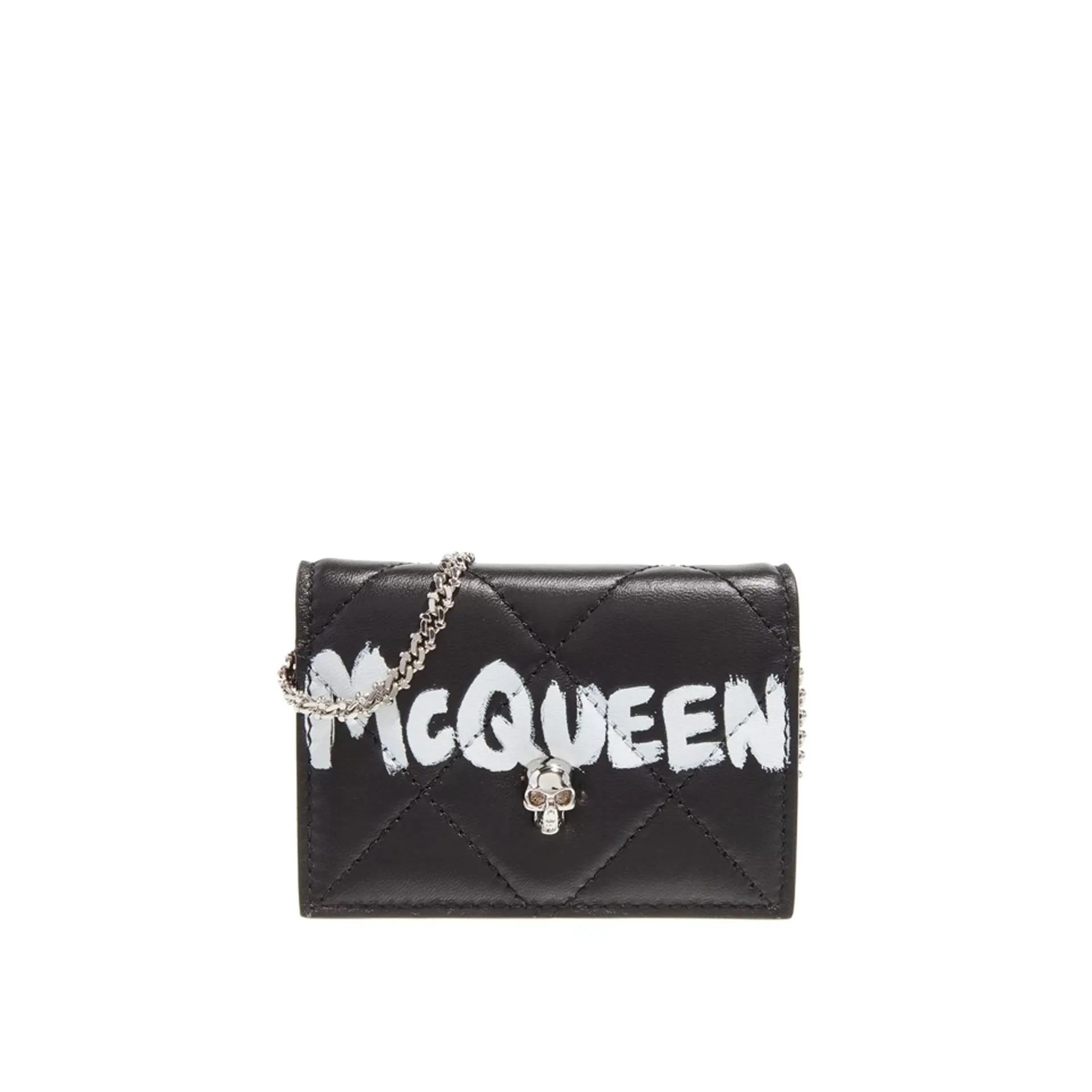 Alexander McQueen leather cardholder with skull.