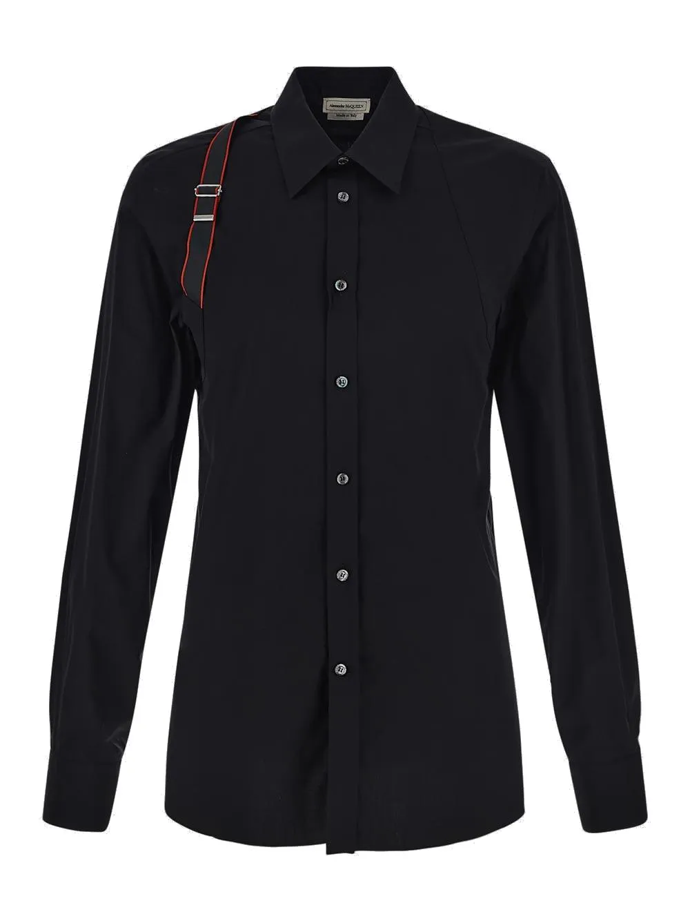 Alexander McQueen Logo Tape Harness Detailed Shirt