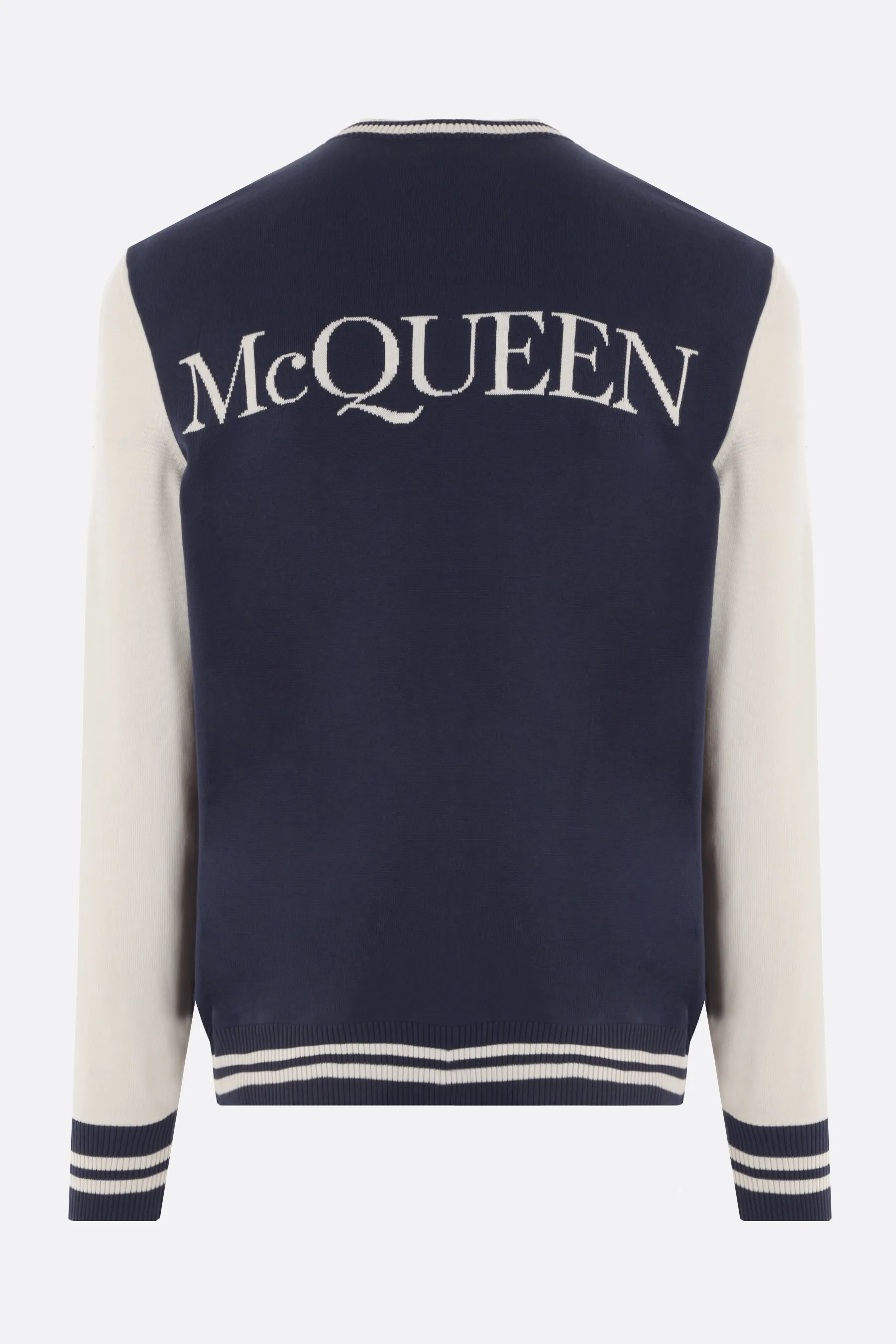 Alexander McQueen Long Sleeve Cotton Logo Sweaters.