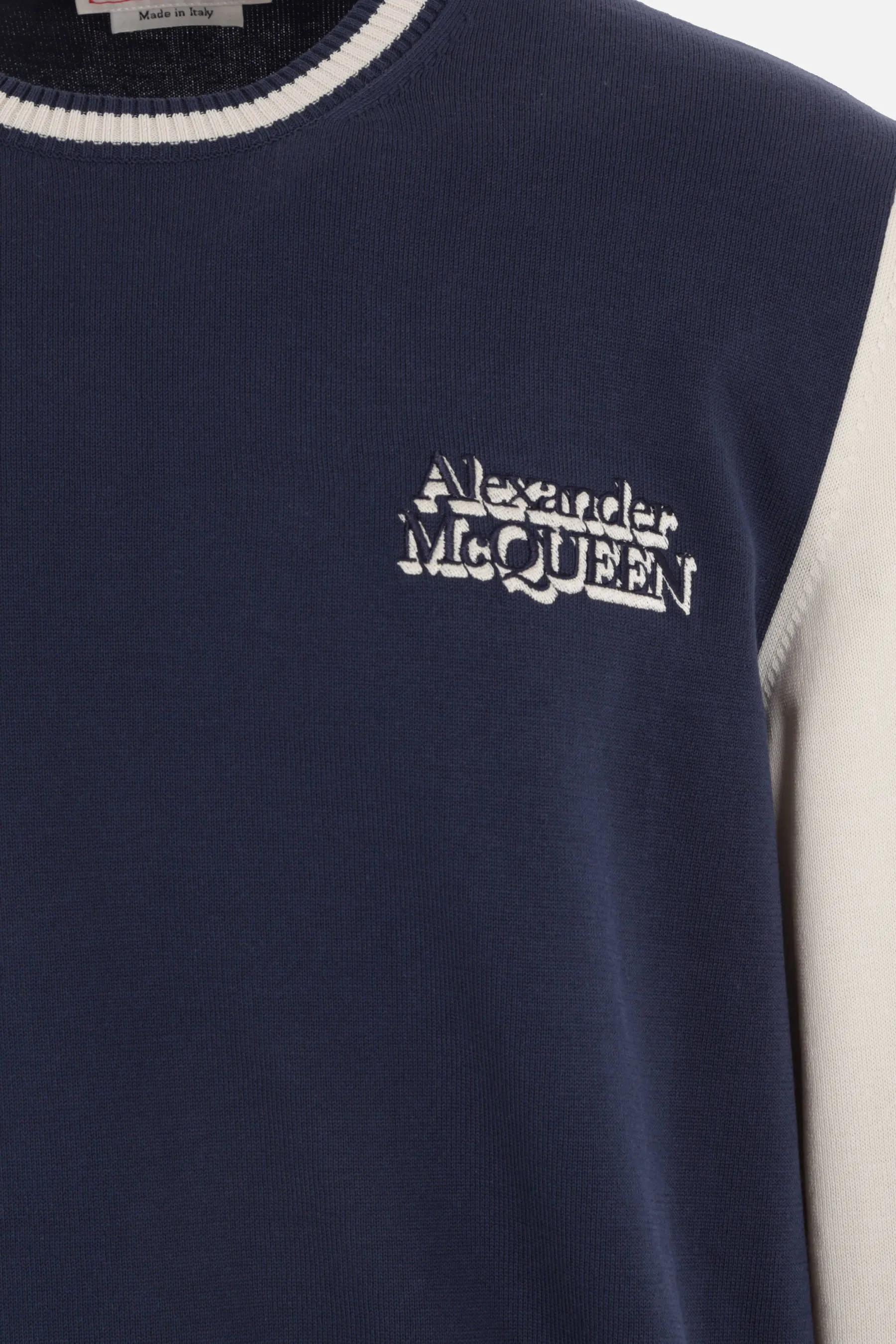 Alexander McQueen Long Sleeve Cotton Logo Sweaters.