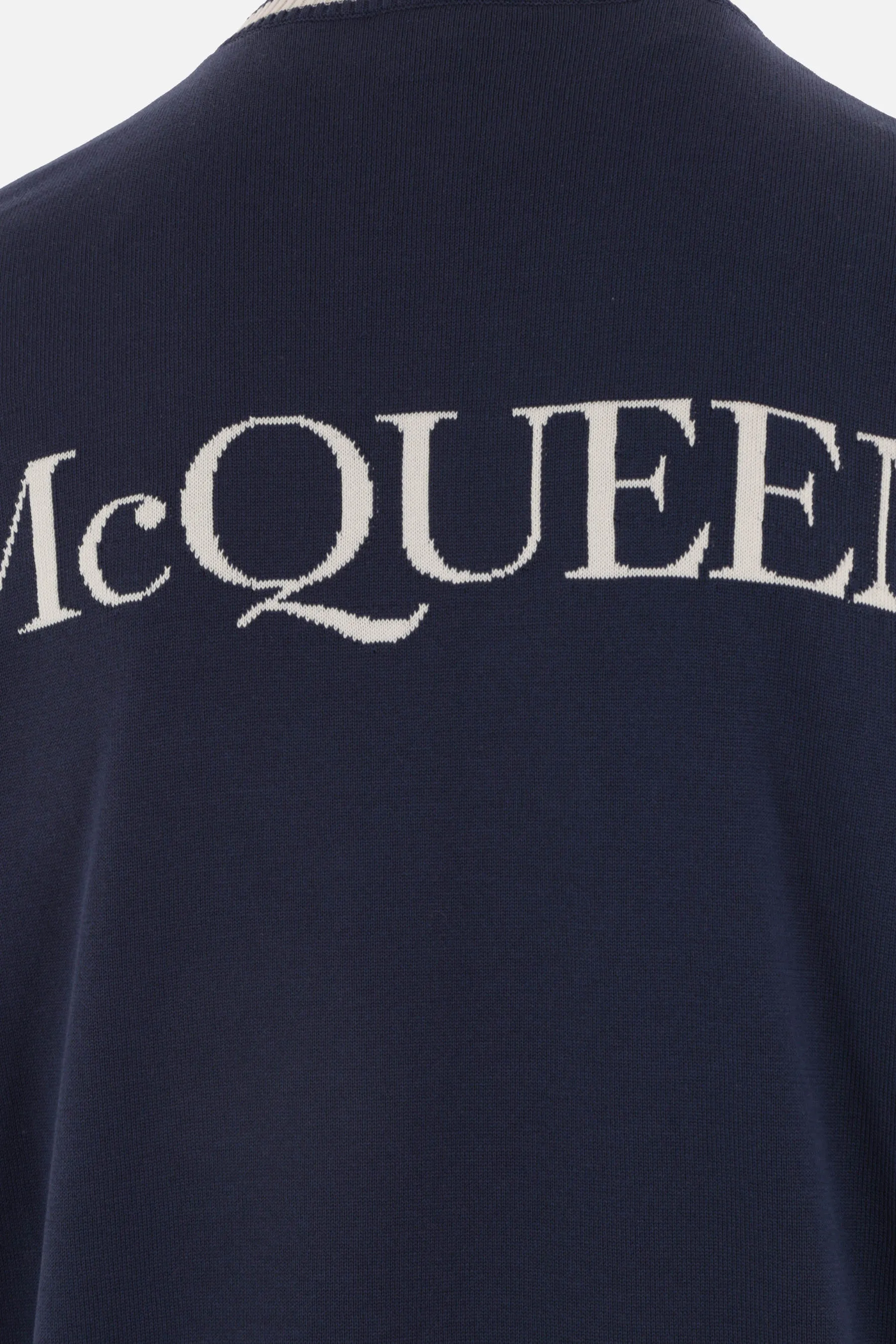 Alexander McQueen Long Sleeve Cotton Logo Sweaters.