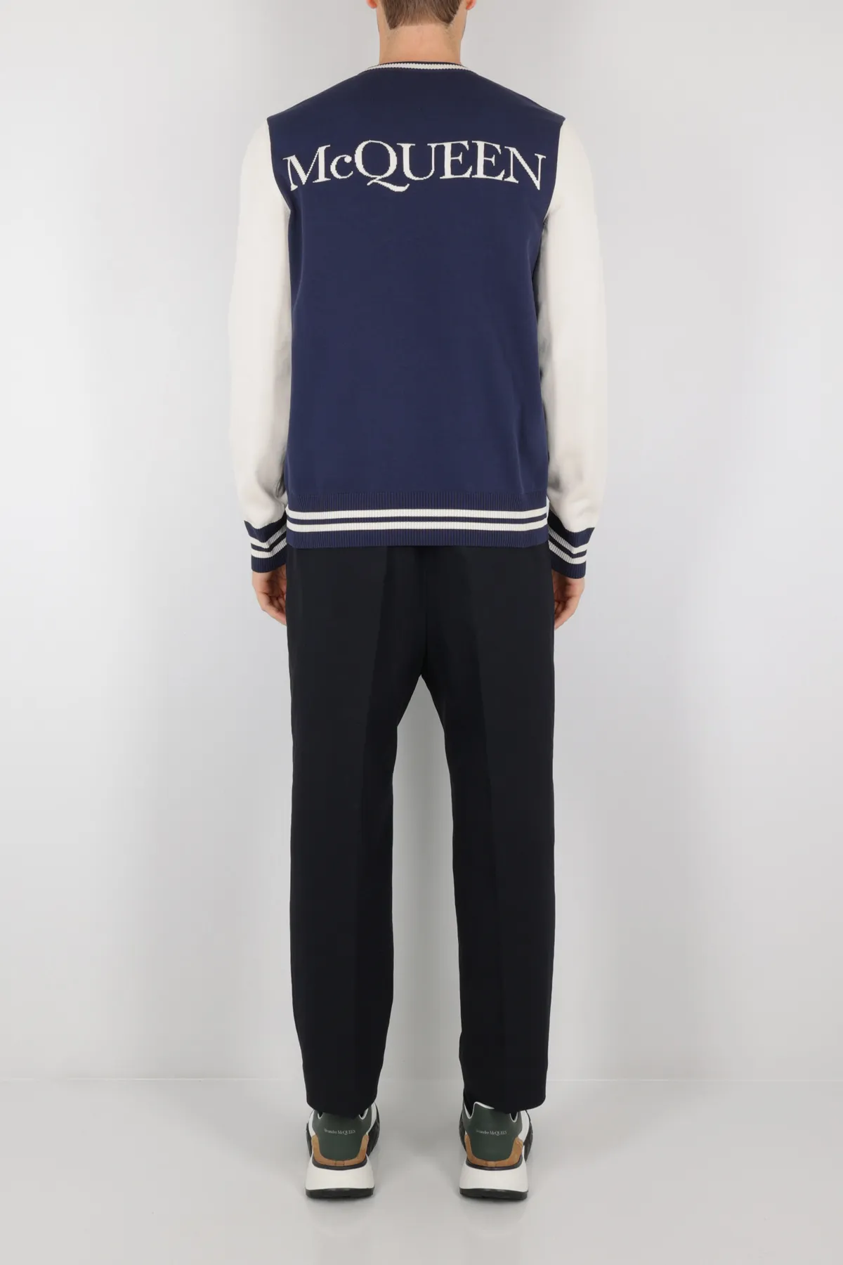 Alexander McQueen Long Sleeve Cotton Logo Sweaters.