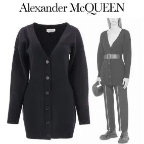 Alexander McQueen oversized cardigans - casual style, wool, long sleeves, plain