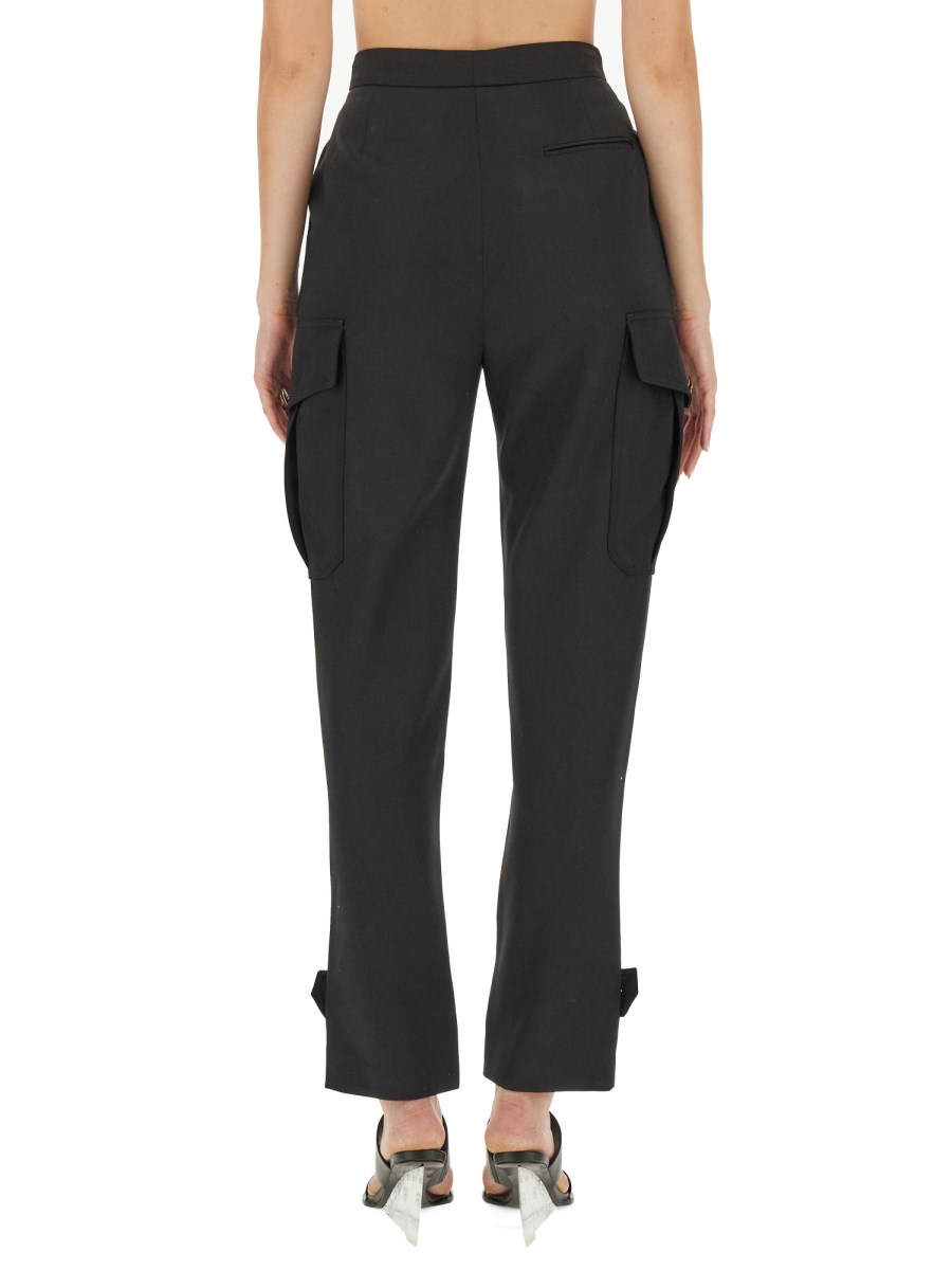 ALEXANDER McQUEEN      PANTALONE MILITARE IN GRAIN DE POUDRE