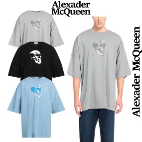 Alexander McQueen Skull Cotton Short Sleeves Bridal Logo Outlet T-Shirts - Google SEO optimized words: McQueen Bridal Logo Outle