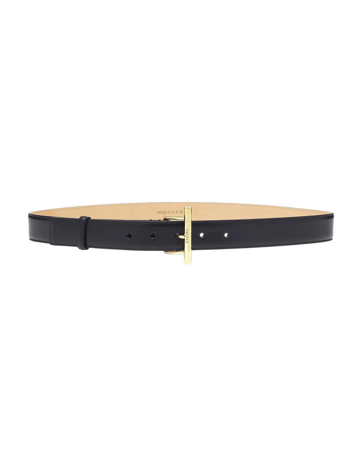 ALEXANDER MCQUEEN Sling Hip Belt In Black/Gold