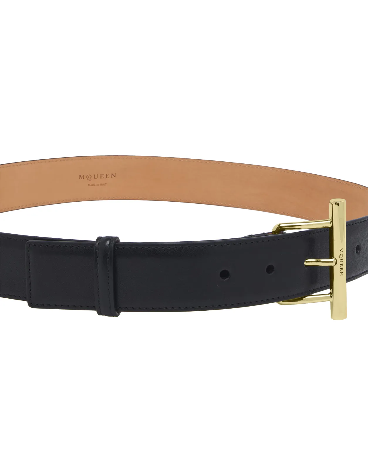 ALEXANDER MCQUEEN Sling Hip Belt In Black/Gold