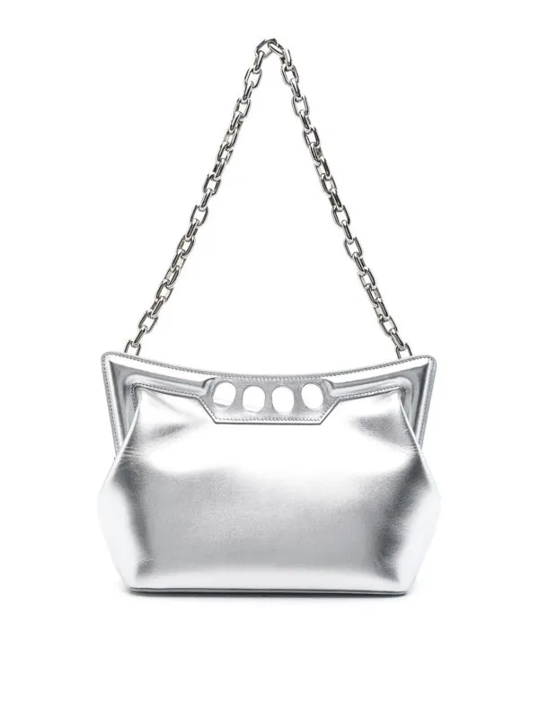 Alexander Mcqueen the peak' bag shiny smooth grain