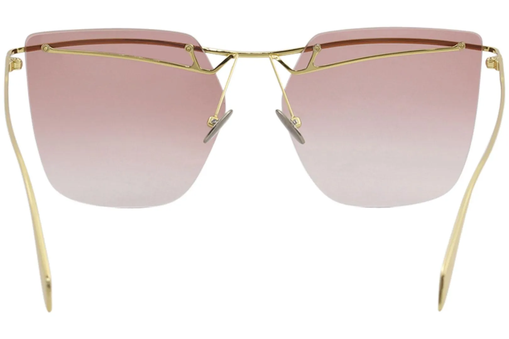 Alexander McQueen Women's Edge AM0144S AM/0144/S Gold Square Sunglasses 59mm