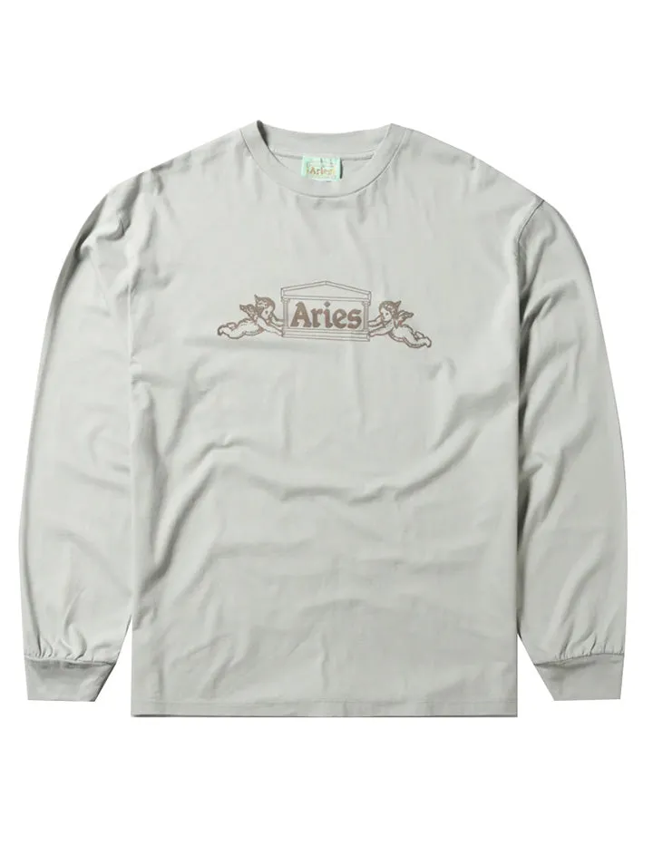 Aries Women's Winged Temple Long Sleeve T-Shirt in Grey - Online Shop