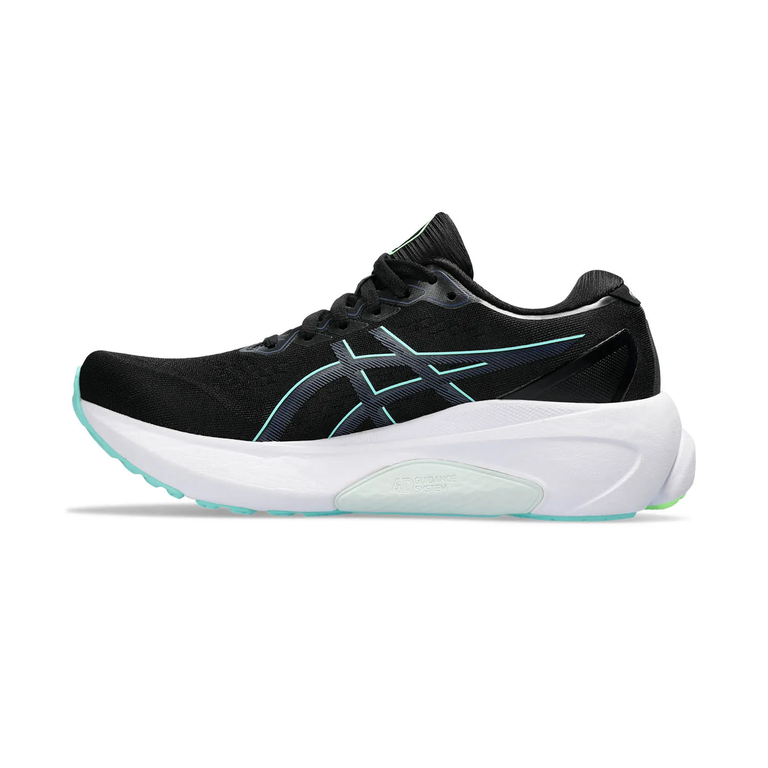 Asics Gel Kayano 30 Black Thunder Blue shoes.