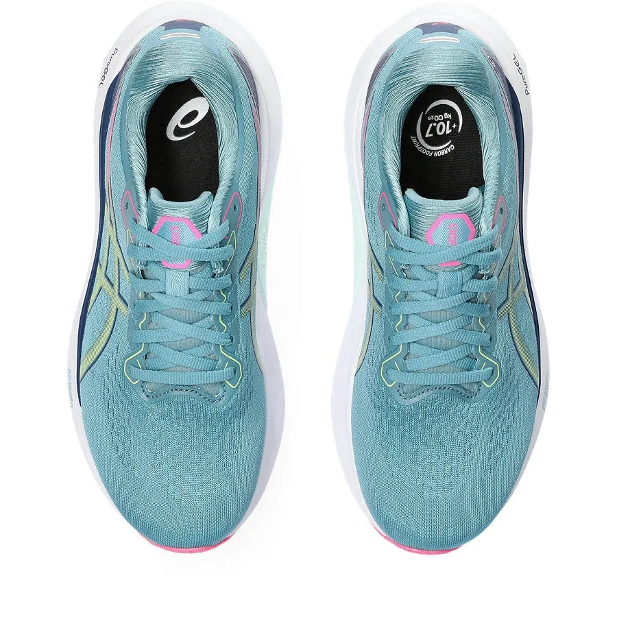 Asics Gel-Kayano 30 Blue Green Pink sneakers