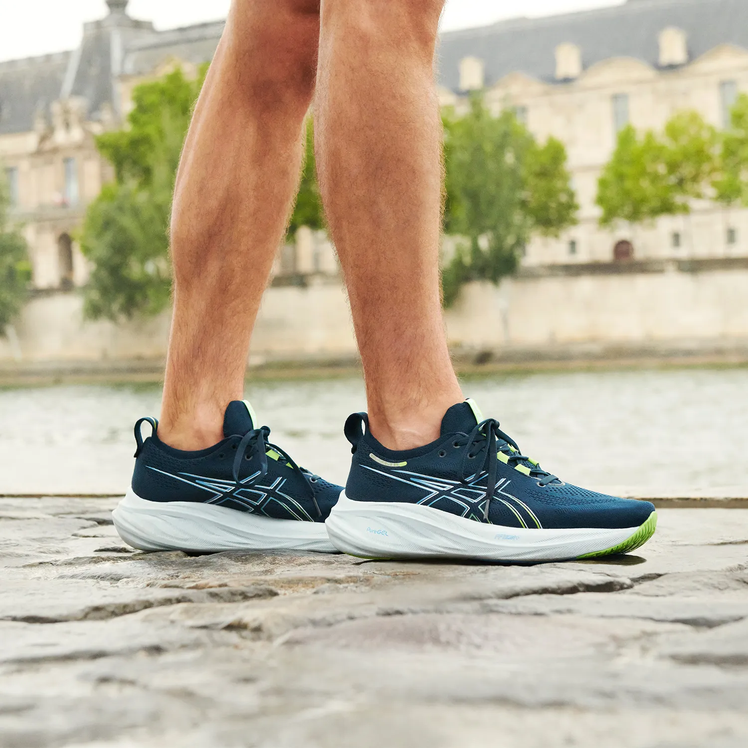 Asics Gel Nimbus 26 French Blue Electric Lime - Shop Now