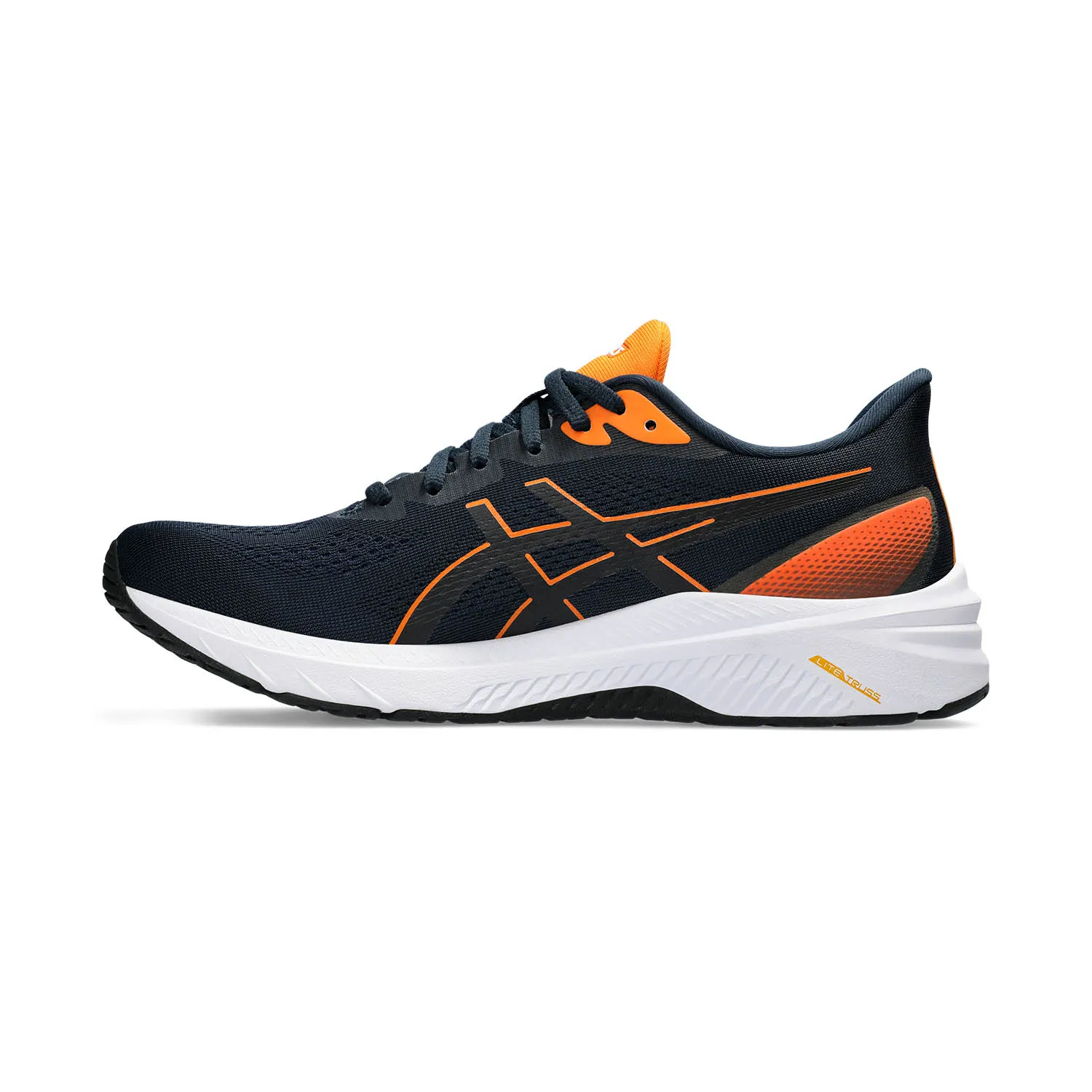 Asics GT 1000 12 French Blue Bright Orange running shoes.