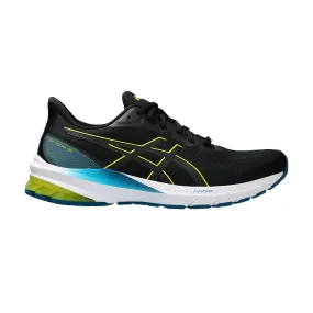 Asics GT 1000 12 running shoes, black and bright yellow.