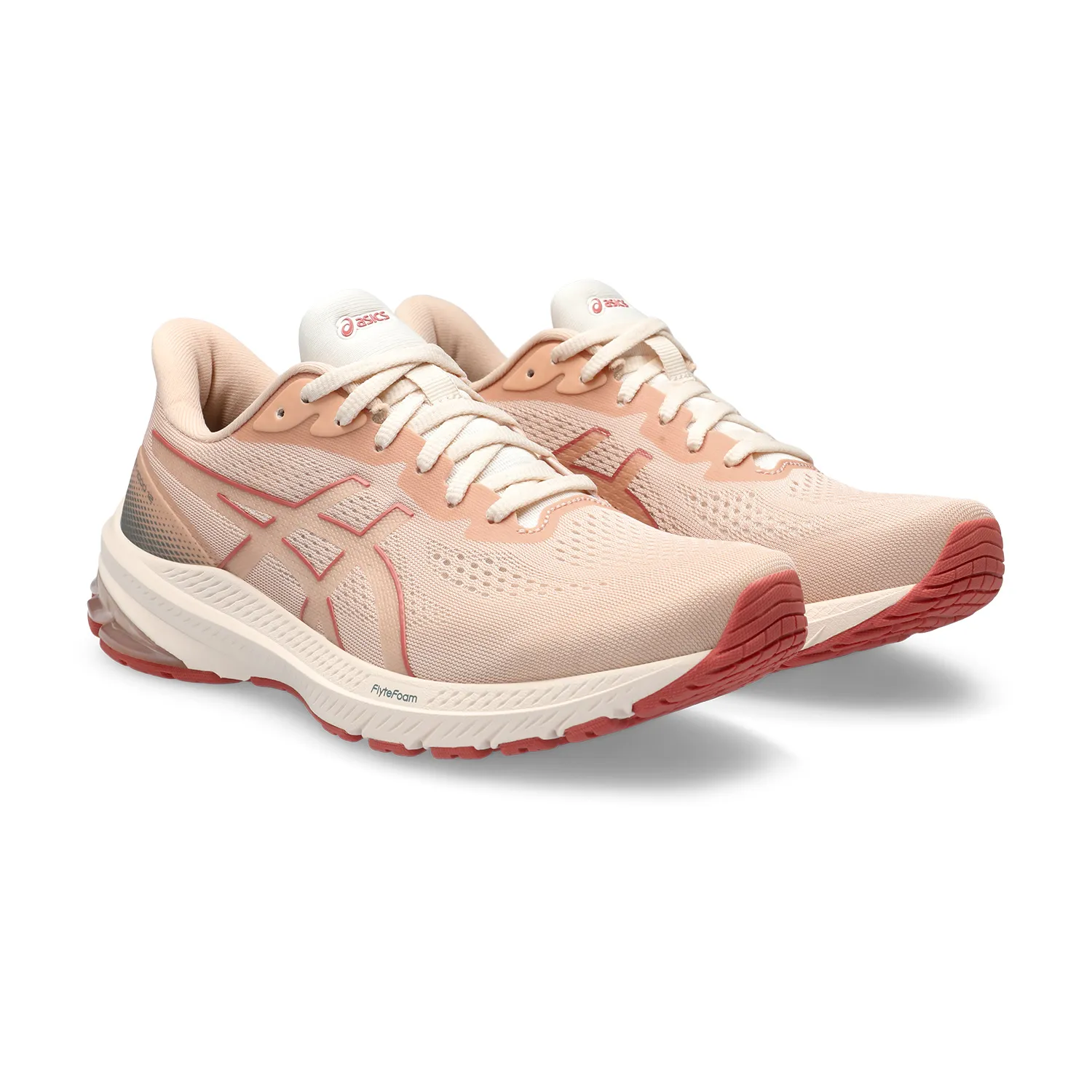 Asics GT 1000 12 shoes in Pale Apricot and Light Garnet