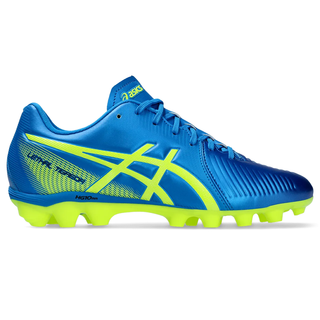 ASICS Junior Football Boot BLUE/SAFETY YELLOW Lethal Tigreor IT 3 FG