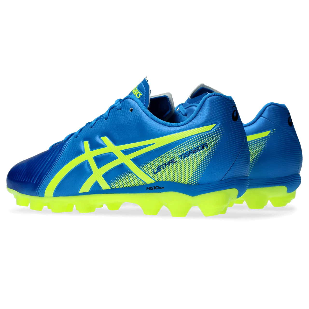 ASICS Junior Football Boot BLUE/SAFETY YELLOW Lethal Tigreor IT 3 FG