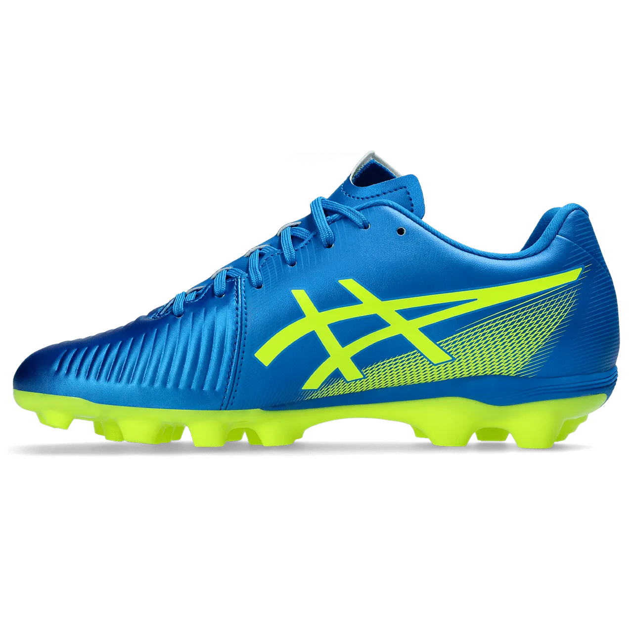 ASICS Junior Football Boot BLUE/SAFETY YELLOW Lethal Tigreor IT 3 FG