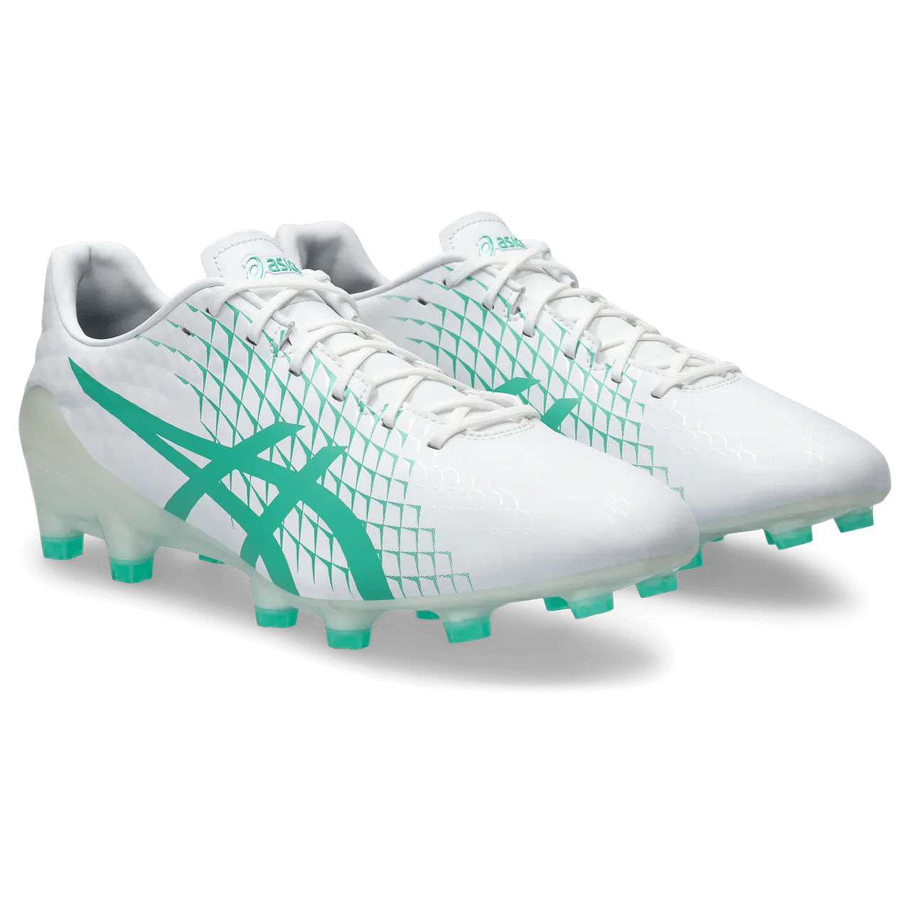 Asics Menace 4 FG Senior Football Boot White Aurora Green