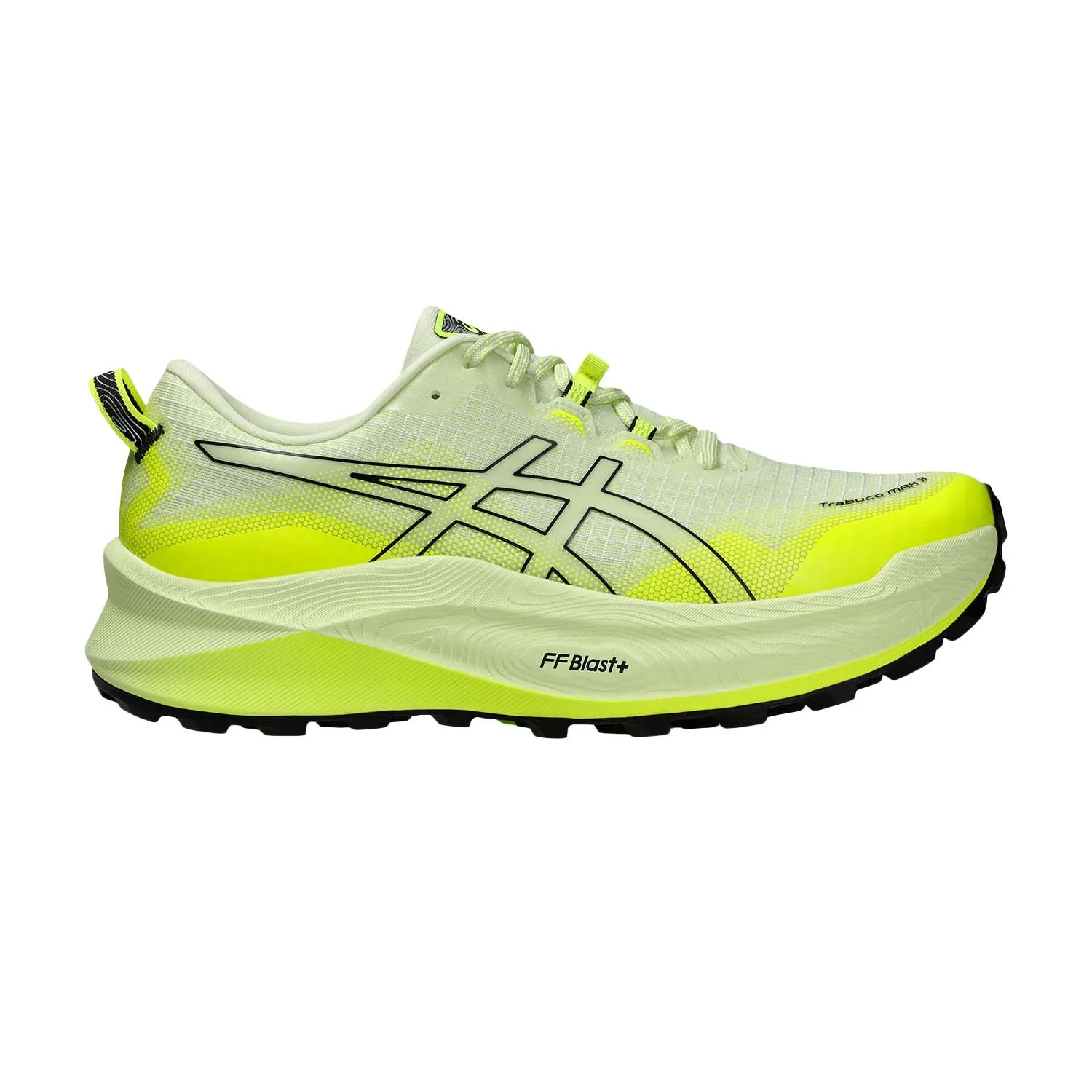 Asics Trabuco Max 3 Cool Matcha Black shoes.