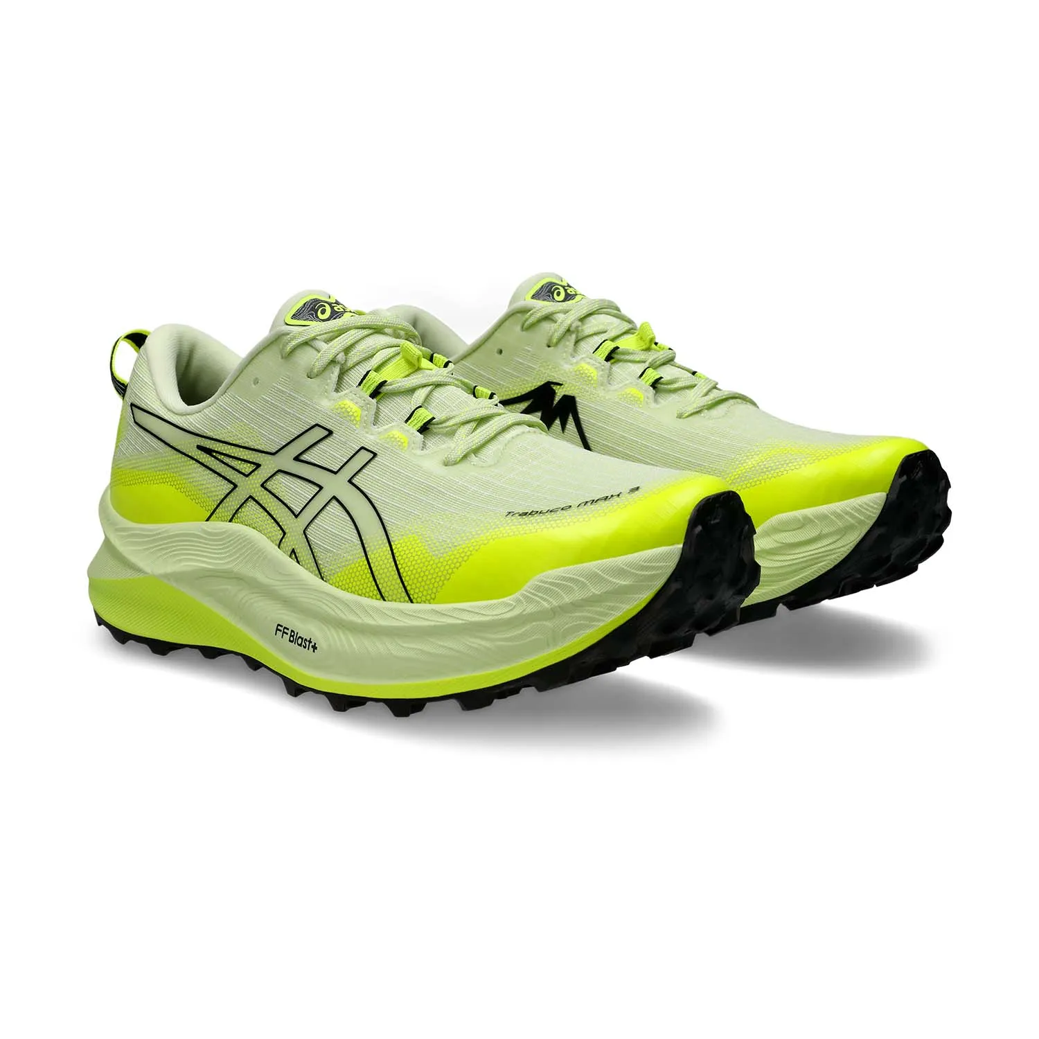 Asics Trabuco Max 3 Cool Matcha Black shoes.