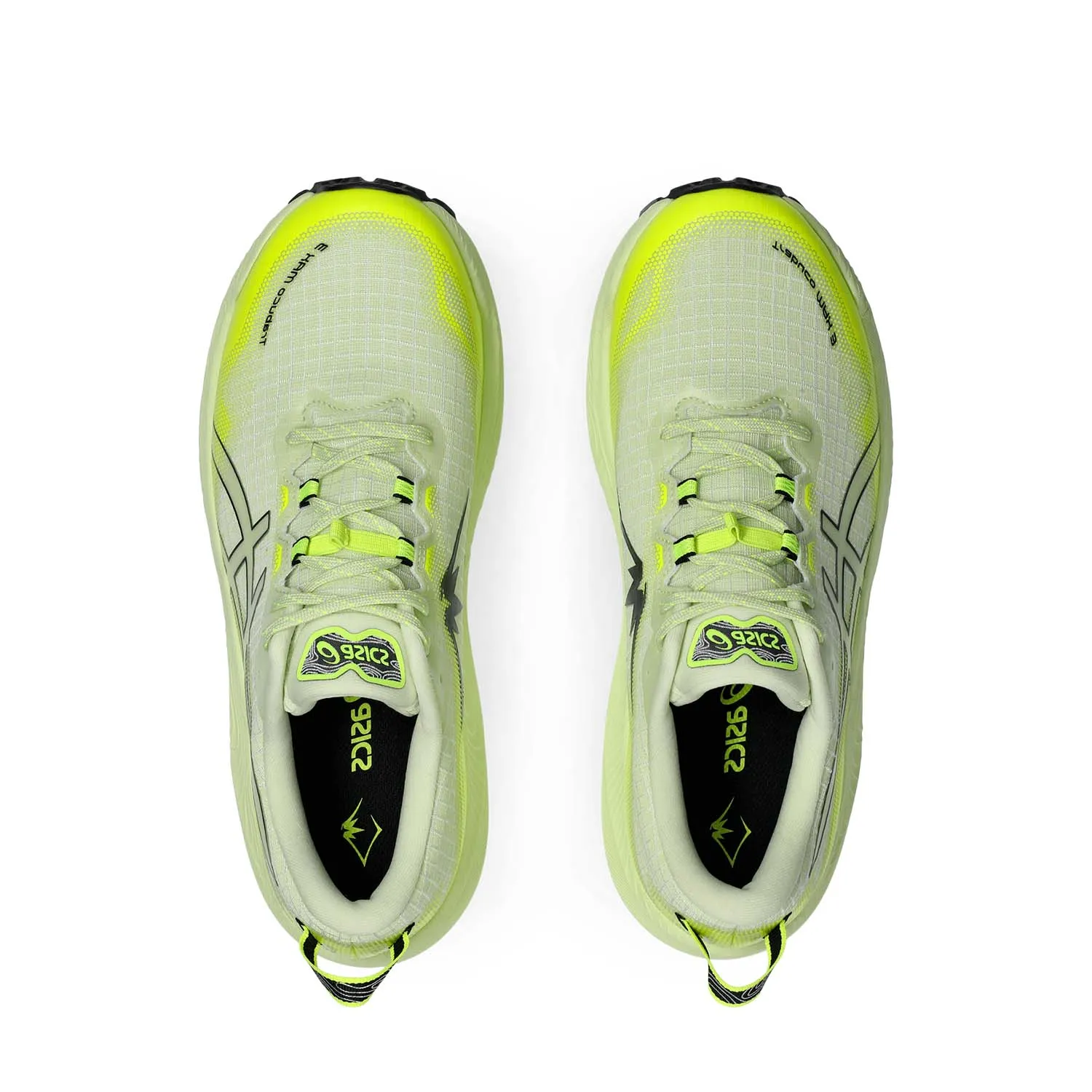 Asics Trabuco Max 3 Cool Matcha Black shoes.