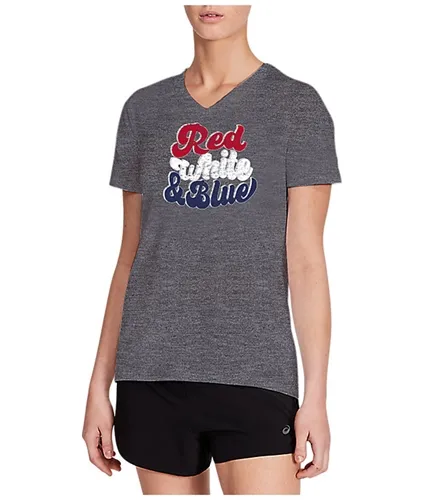 Asics Womens Red White & Blue Graphic T-Shirt