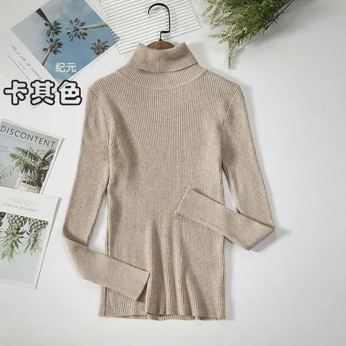 Autumn And Winter Bottoming Shirt New Style Long-sleeved Warm Solid Color Sweater